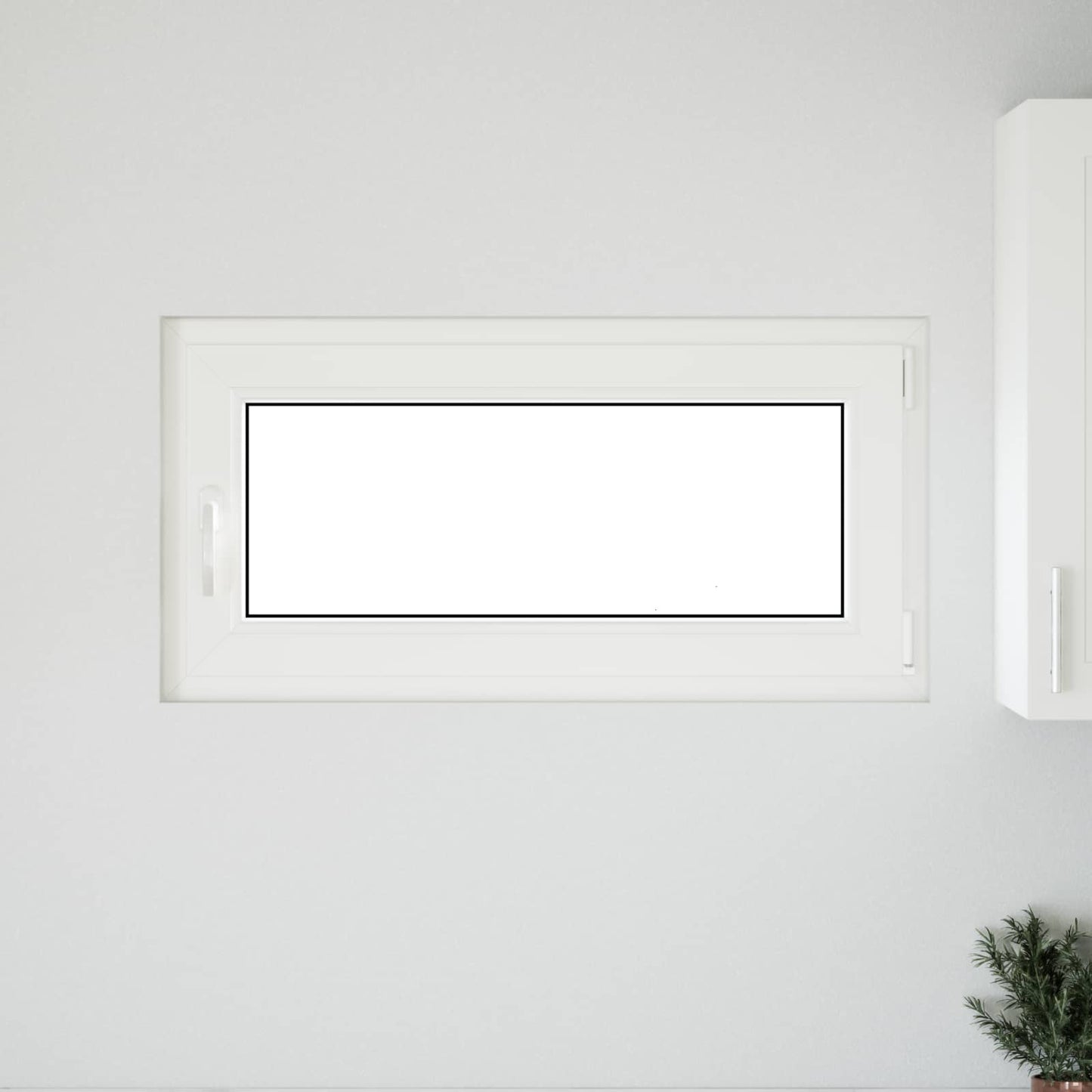 Παράθυρο Κάτω Στρώματος RISOR Λευκός 100 x 50 cm PVC και Γυαλί