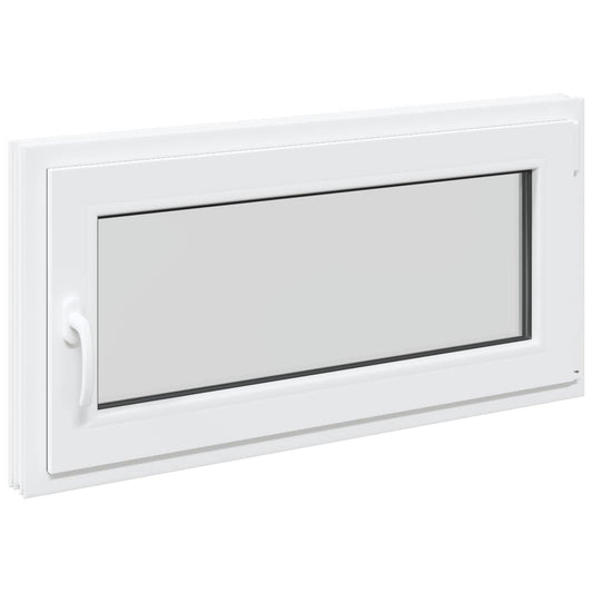 Παράθυρο Κάτω Στρώματος RISOR Λευκός 100 x 50 cm PVC και Γυαλί