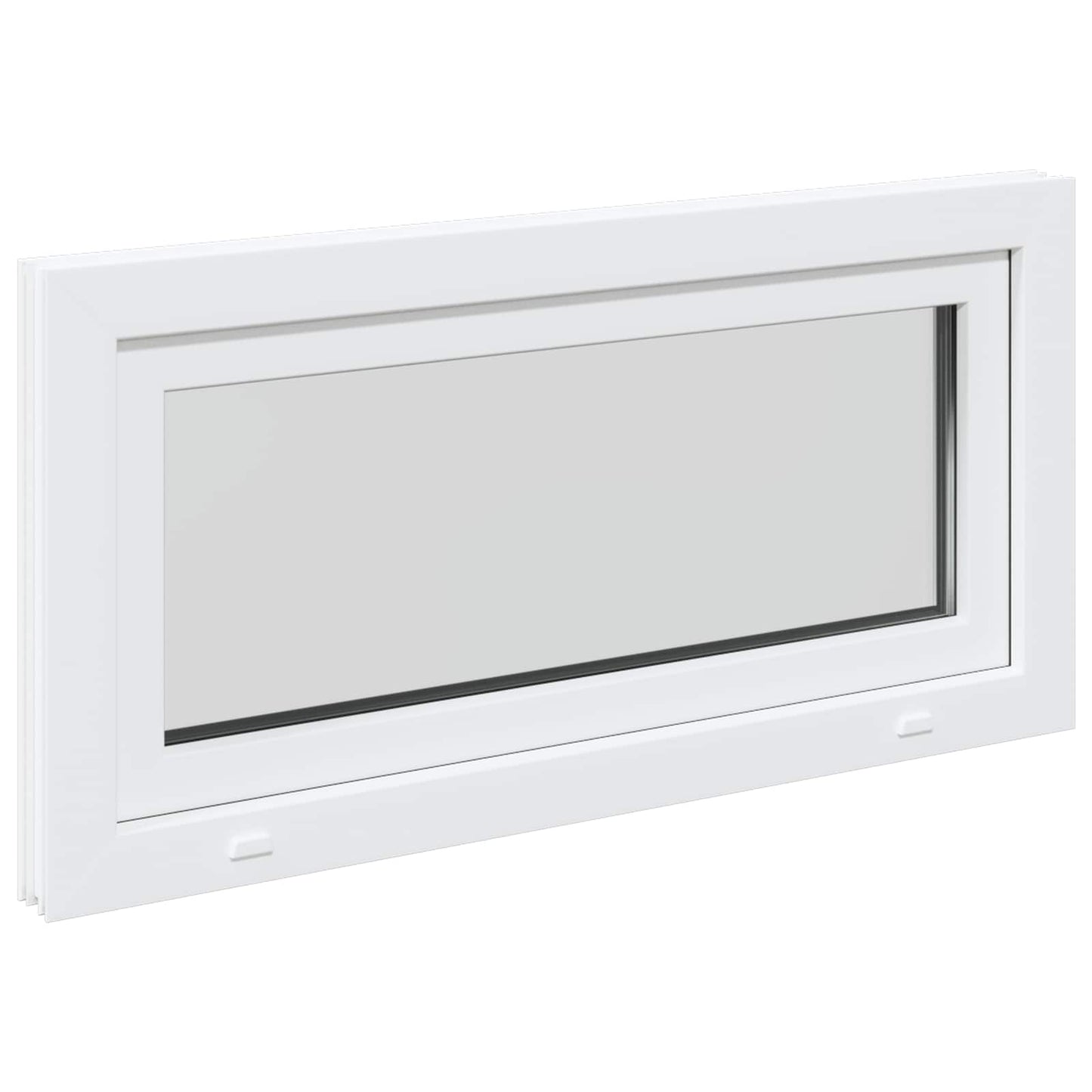 Παράθυρο Κάτω Στρώματος RISOR Λευκός 100 x 50 cm PVC και Γυαλί