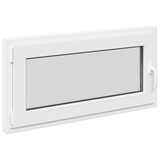 Παράθυρο Κάτω Στρώματος RISOR Λευκός 100 x 50 cm PVC και Γυαλί