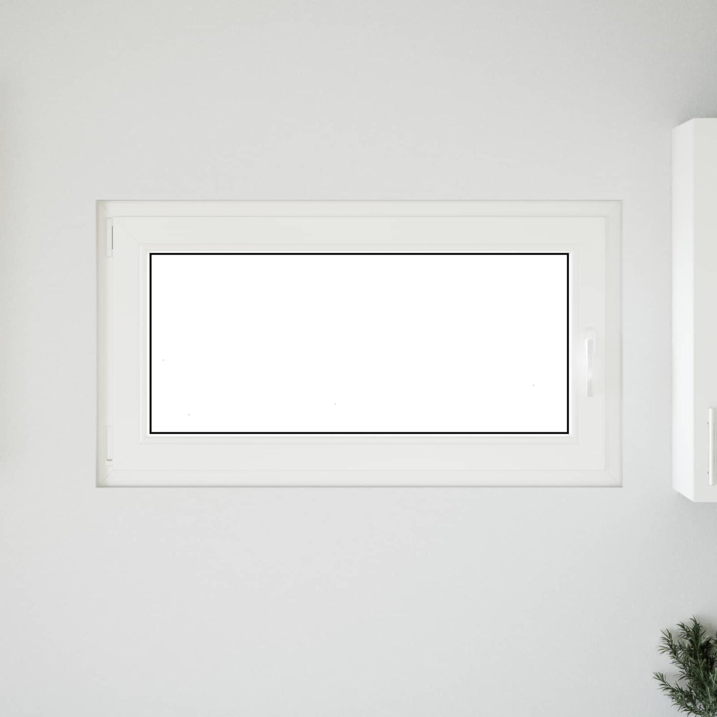 Παράθυρο Κάτω Στρώματος RISOR Λευκός 110 x 50 cm PVC και Γυαλί