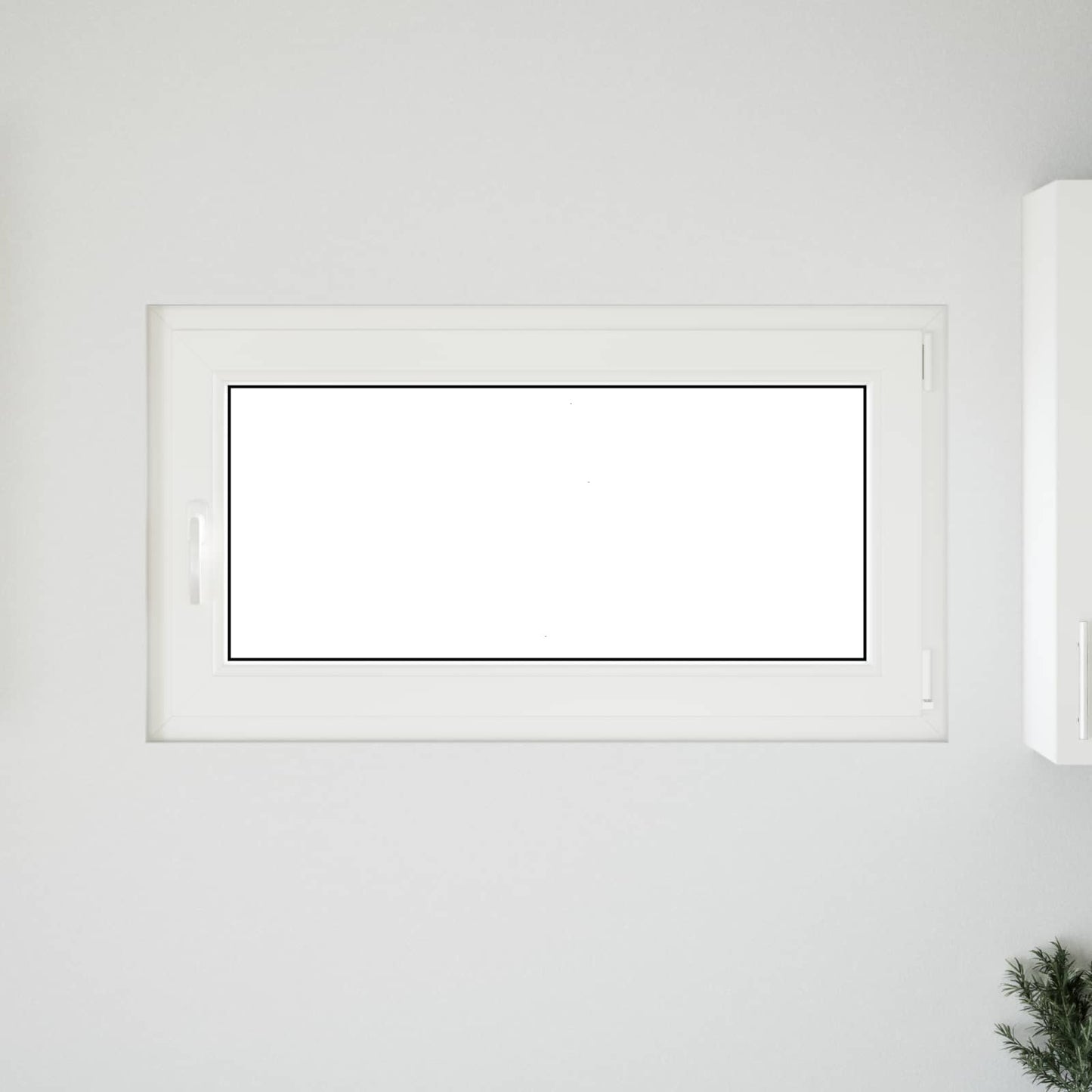 vidaXL Παράθυρο Κάτω Στρώματος RISOR 110 x 60 cm PVC και Γυαλί Λευκό