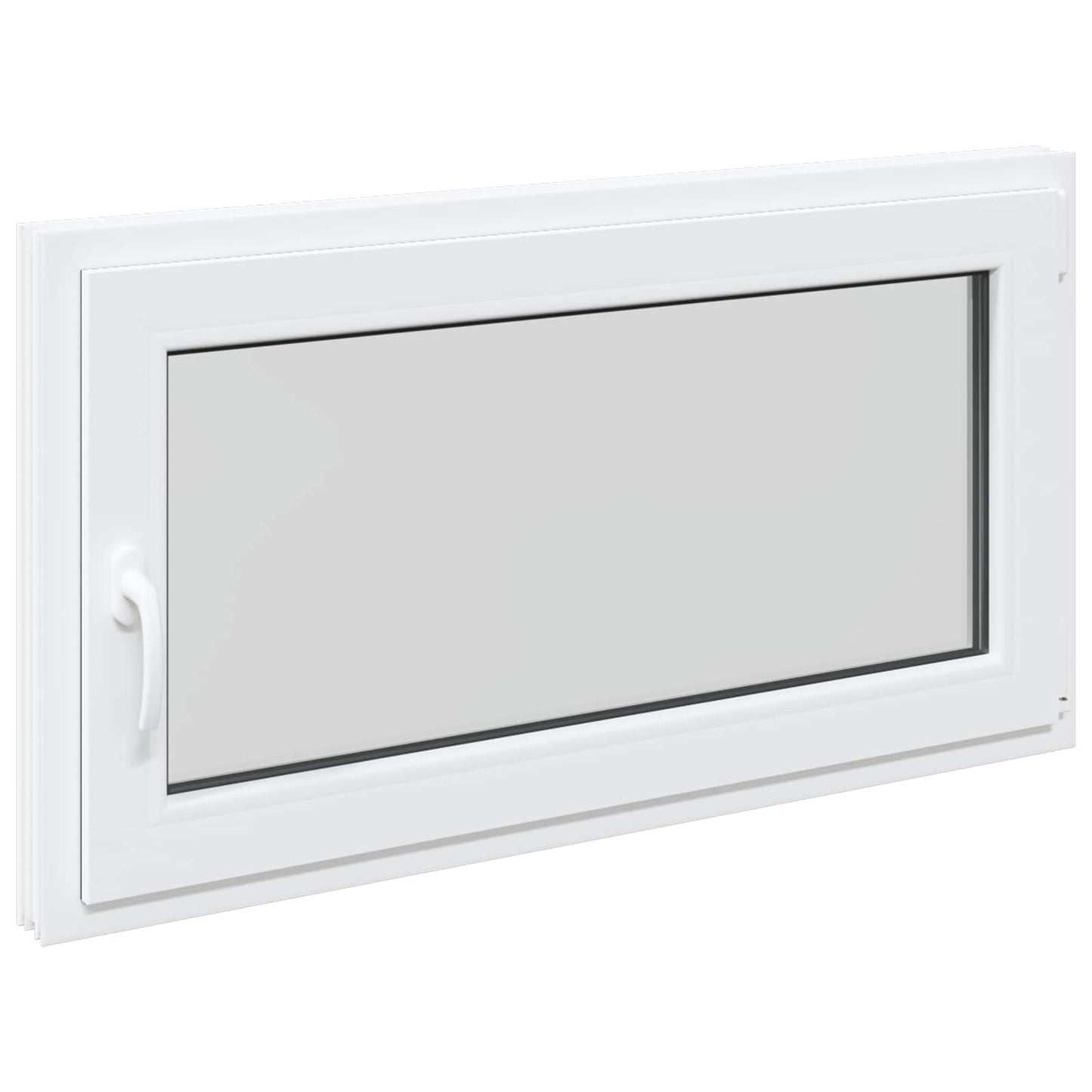 vidaXL Παράθυρο Κάτω Στρώματος RISOR 110 x 60 cm PVC και Γυαλί Λευκό