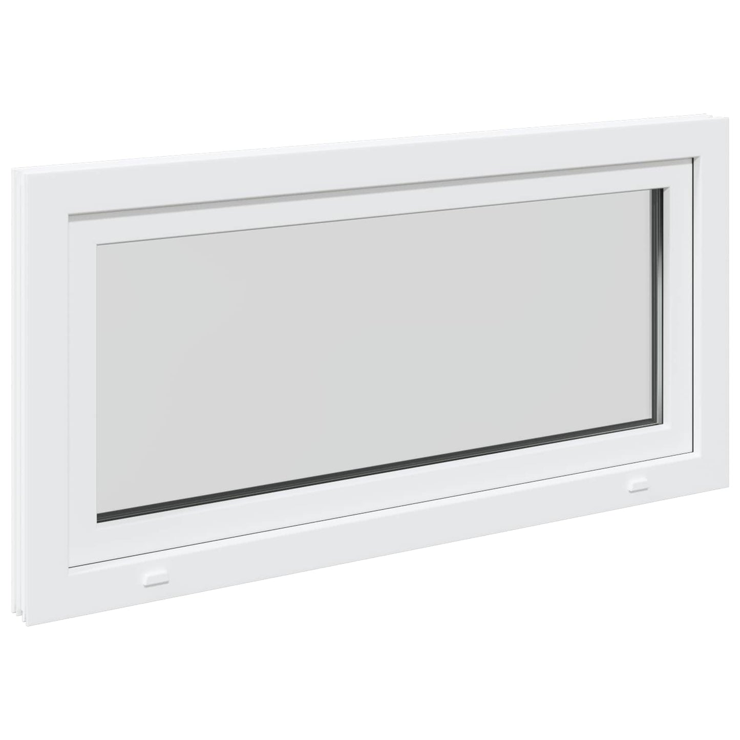 Παράθυρο Κάτω Στρώματος RISOR Λευκός 120 x 60 cm PVC και Γυαλί