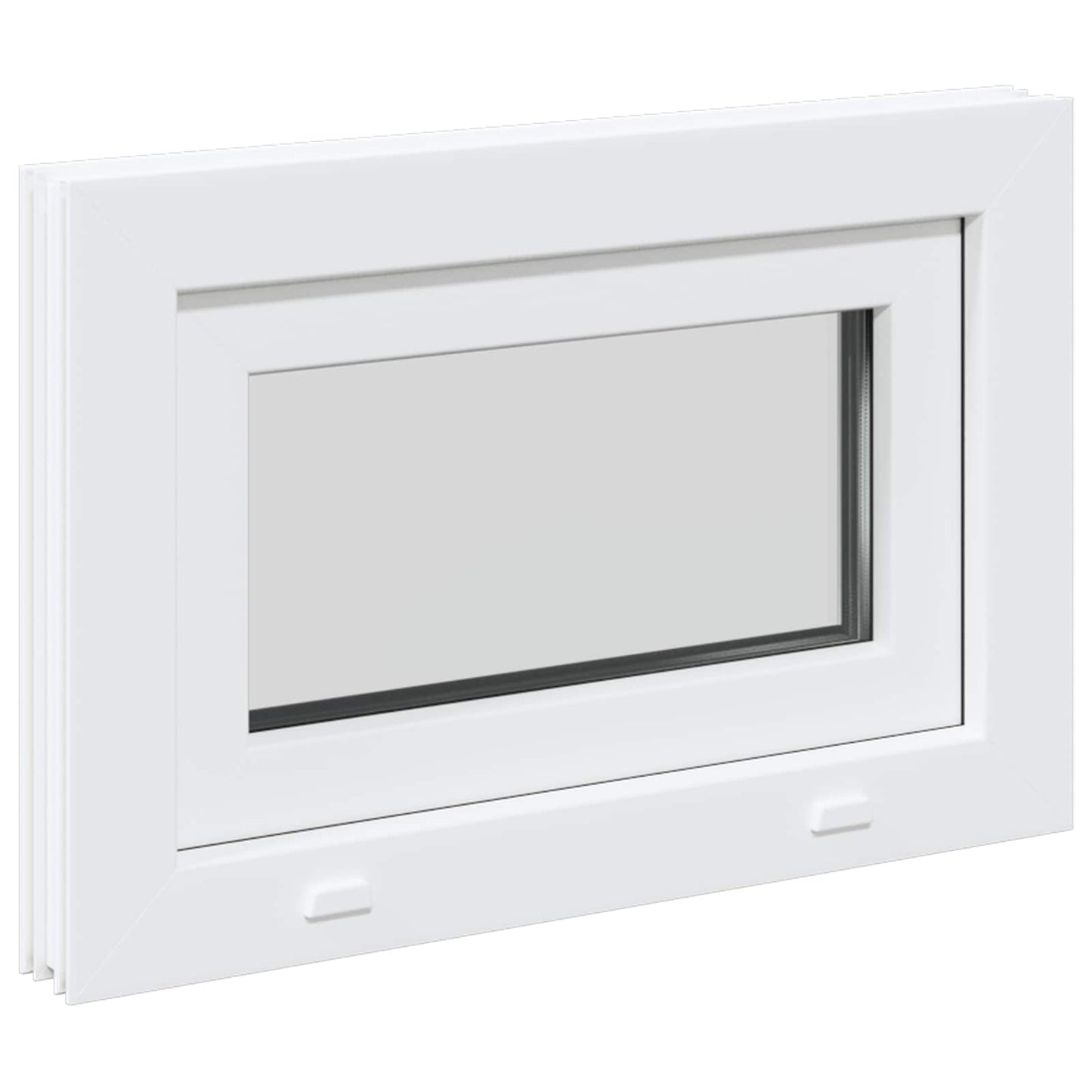 vidaXL Παράθυρο Κάτω Στρώματος RISOR 60 x 40 cm PVC και Γυαλί Λευκό
