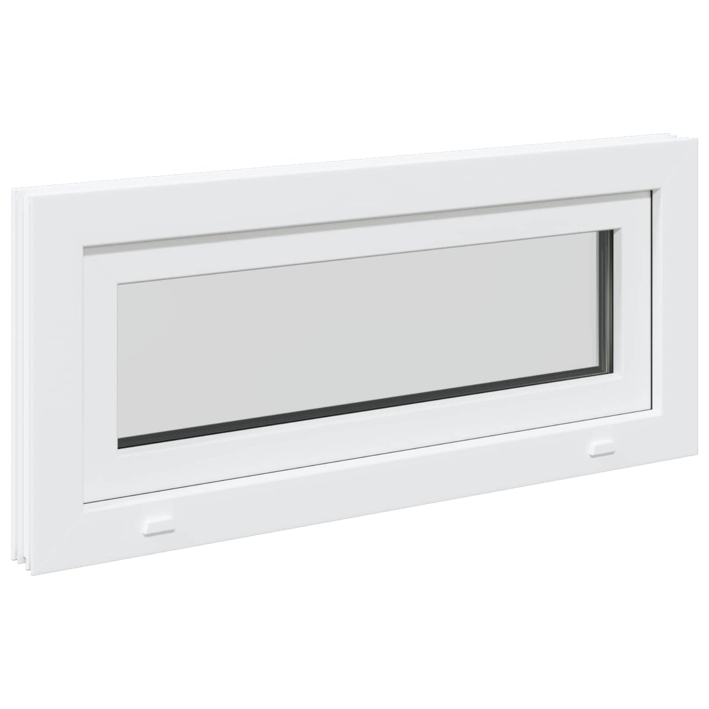 vidaXL Παράθυρο Κάτω Στρώματος RISOR 90 x 40 cm PVC και Γυαλί Λευκό