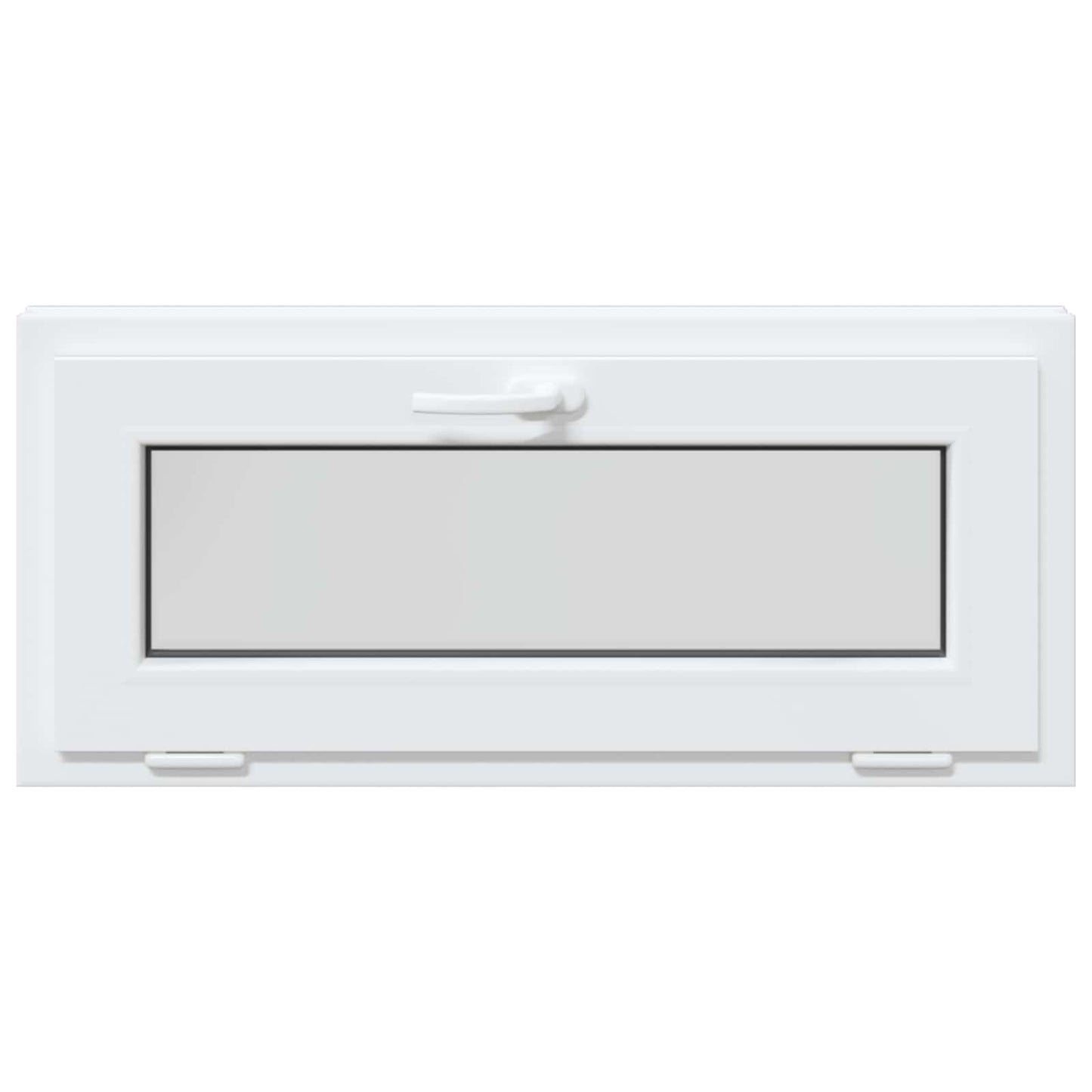 vidaXL Παράθυρο Κάτω Στρώματος RISOR 90 x 40 cm PVC και Γυαλί Λευκό