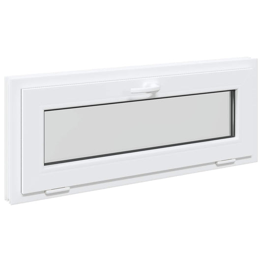vidaXL Παράθυρο Κάτω Στρώματος RISOR 110 x 40 cm PVC και Γυαλί Λευκό