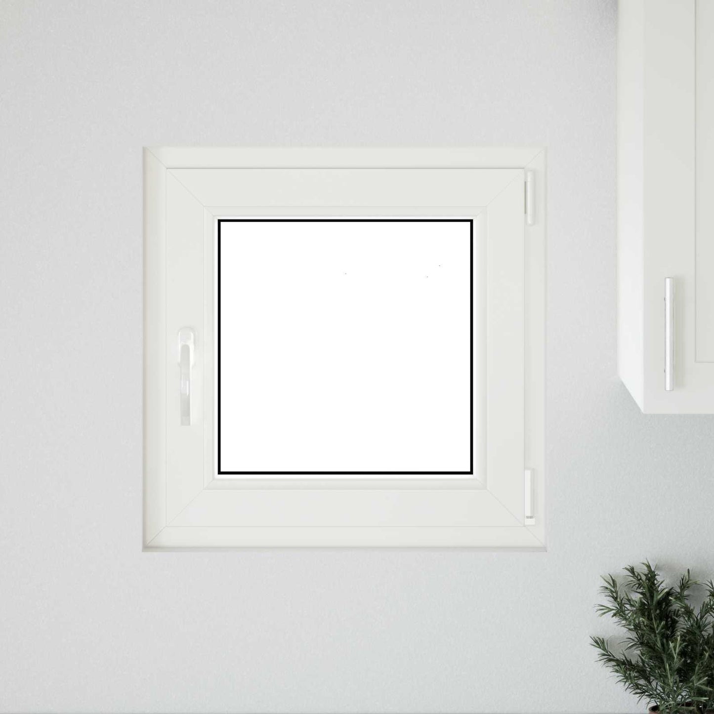 Παράθυρο Κάτω Στρώματος RISOR Λευκός 50 x 50 cm PVC και Γυαλί