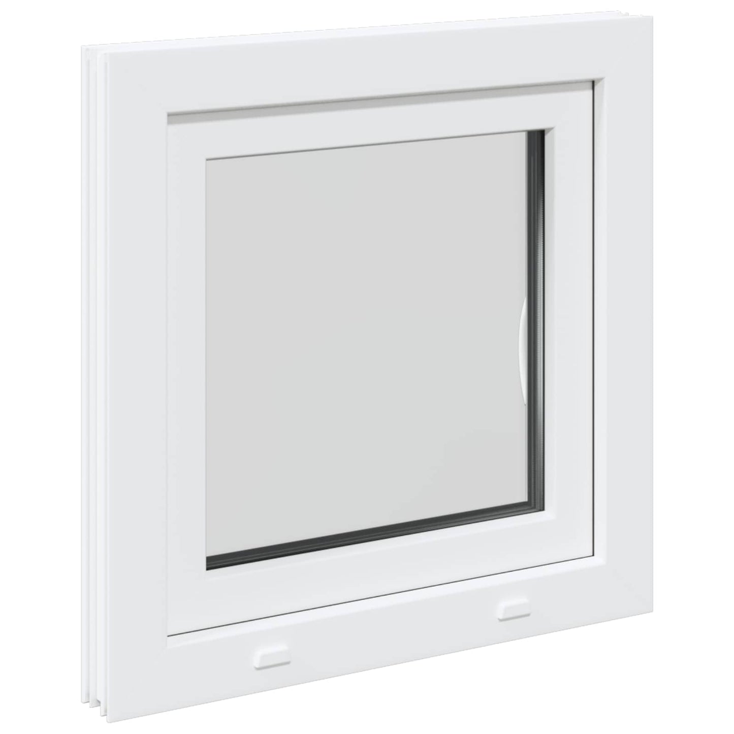 Παράθυρο Κάτω Στρώματος RISOR Λευκός 50 x 50 cm PVC και Γυαλί