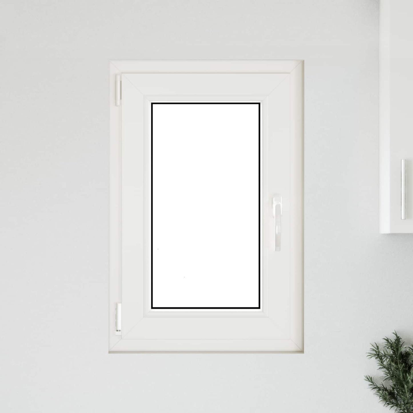 Παράθυρο Κάτω Στρώματος RISOR Λευκός 50 x 75 cm PVC και Γυαλί