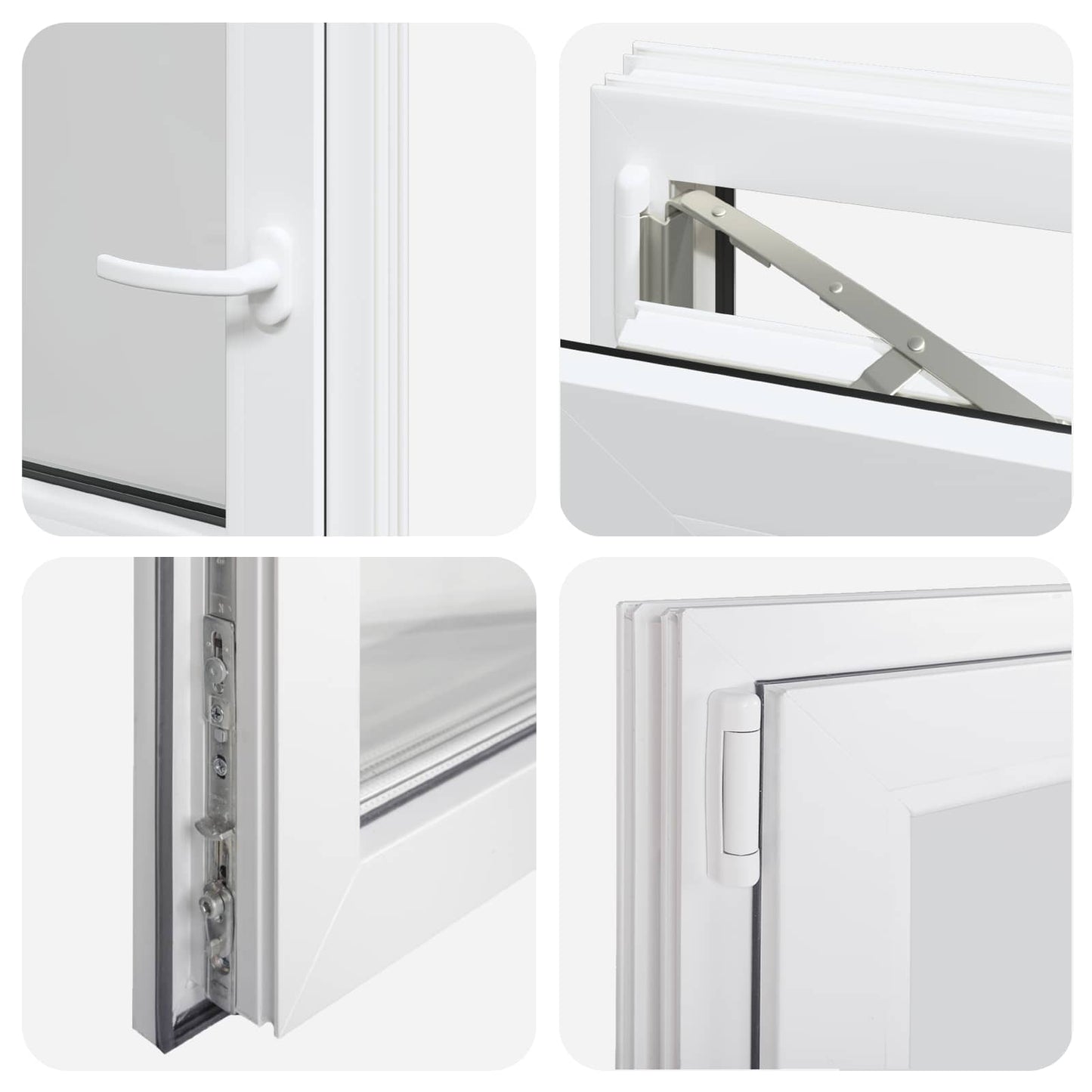 Παράθυρο Κάτω Στρώματος RISOR Λευκός 60 x 60 cm PVC και Γυαλί