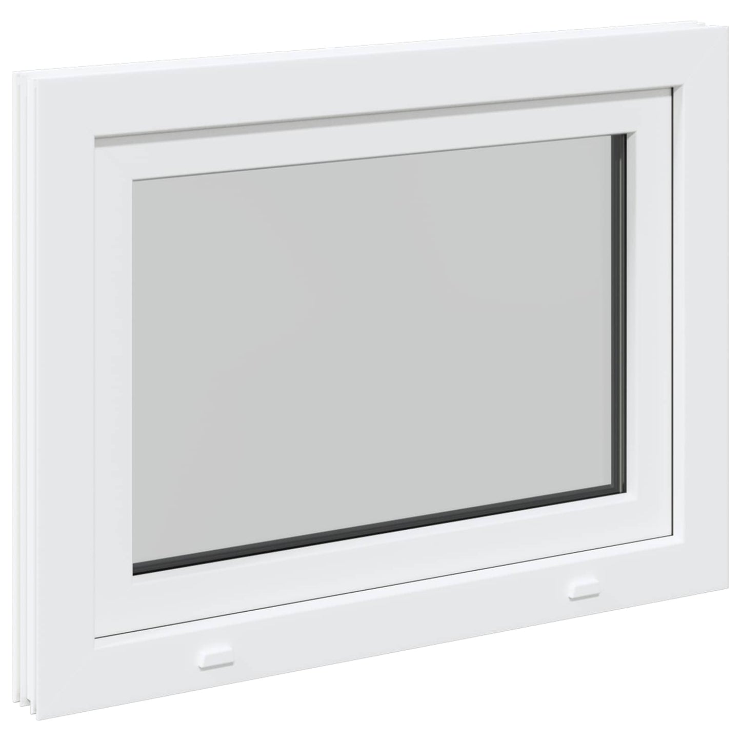 Παράθυρο Κάτω Στρώματος RISOR Λευκός 80 x 50 cm PVC και Γυαλί