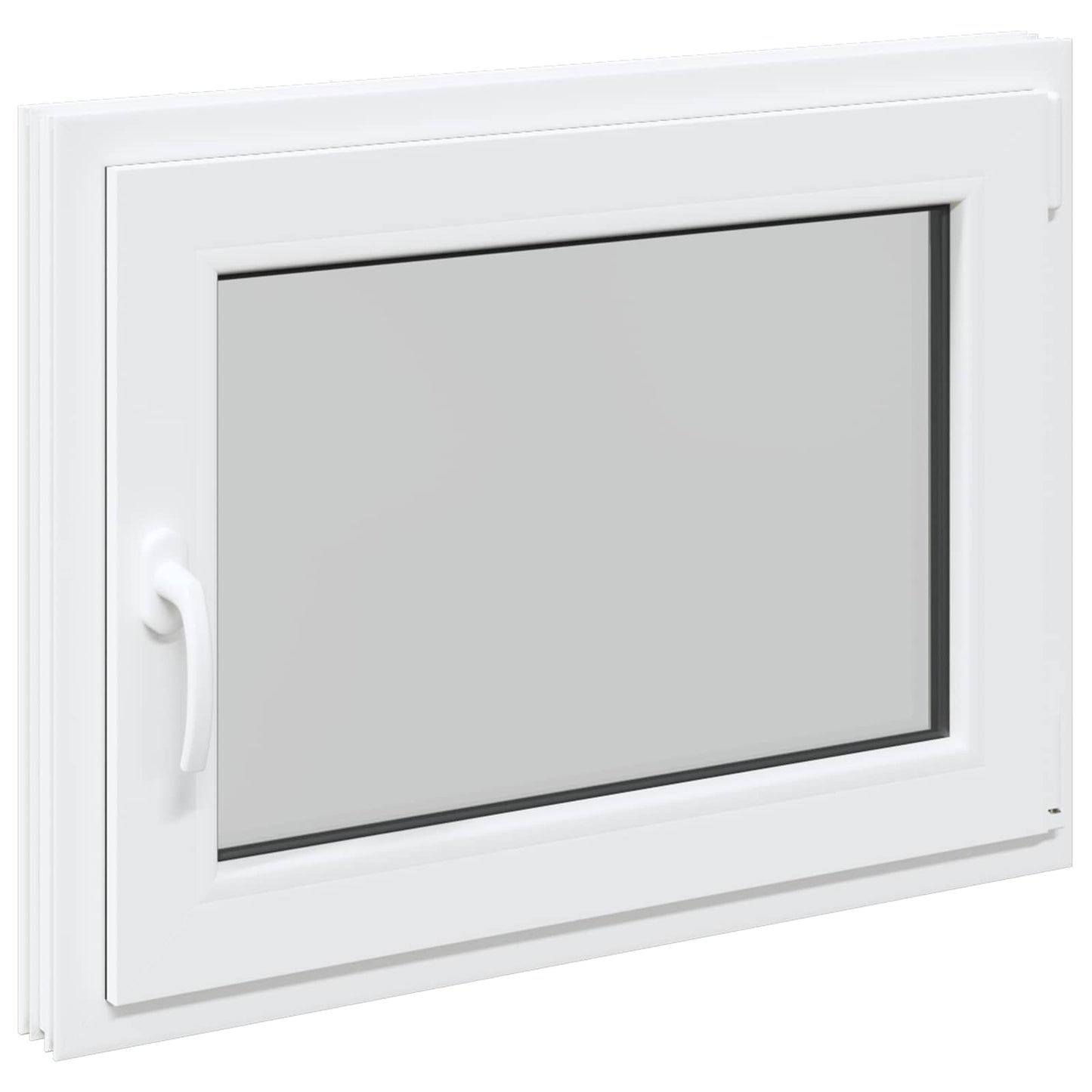 vidaXL Παράθυρο Κάτω Στρώματος RISOR 80 x 70 cm PVC και Γυαλί Λευκό