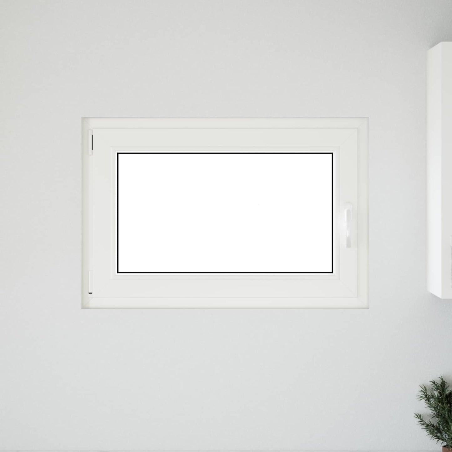 Παράθυρο Κάτω Στρώματος RISOR Λευκός 100 x 50 cm PVC και Γυαλί