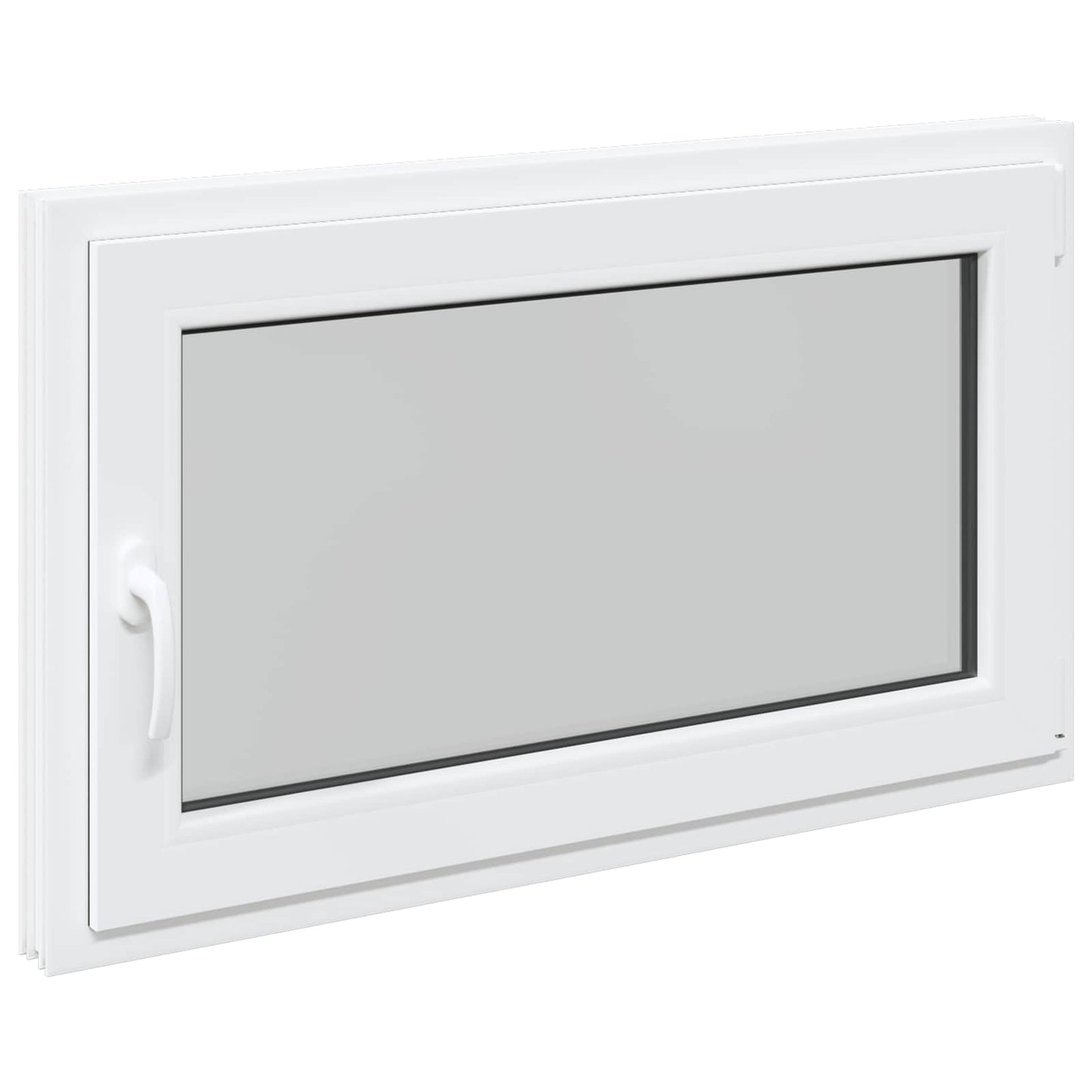 vidaXL Παράθυρο Κάτω Στρώματος RISOR 100 x 70 cm PVC και Γυαλί Λευκό