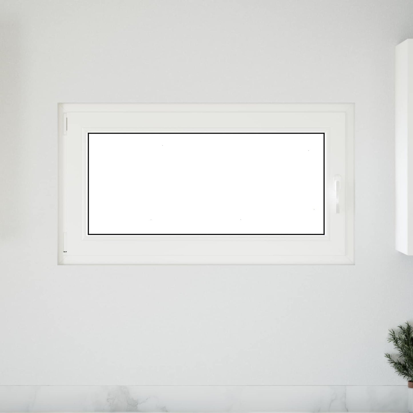 vidaXL Παράθυρο Κάτω Στρώματος RISOR 110 x 70 cm PVC και Γυαλί Λευκό