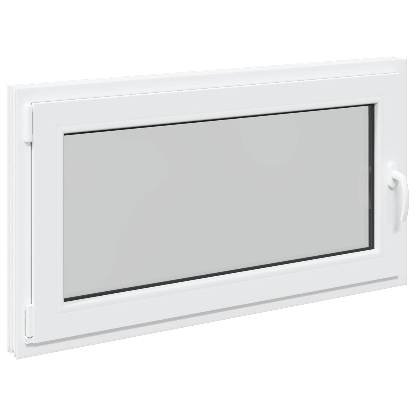 vidaXL Παράθυρο Κάτω Στρώματος RISOR 110 x 70 cm PVC και Γυαλί Λευκό