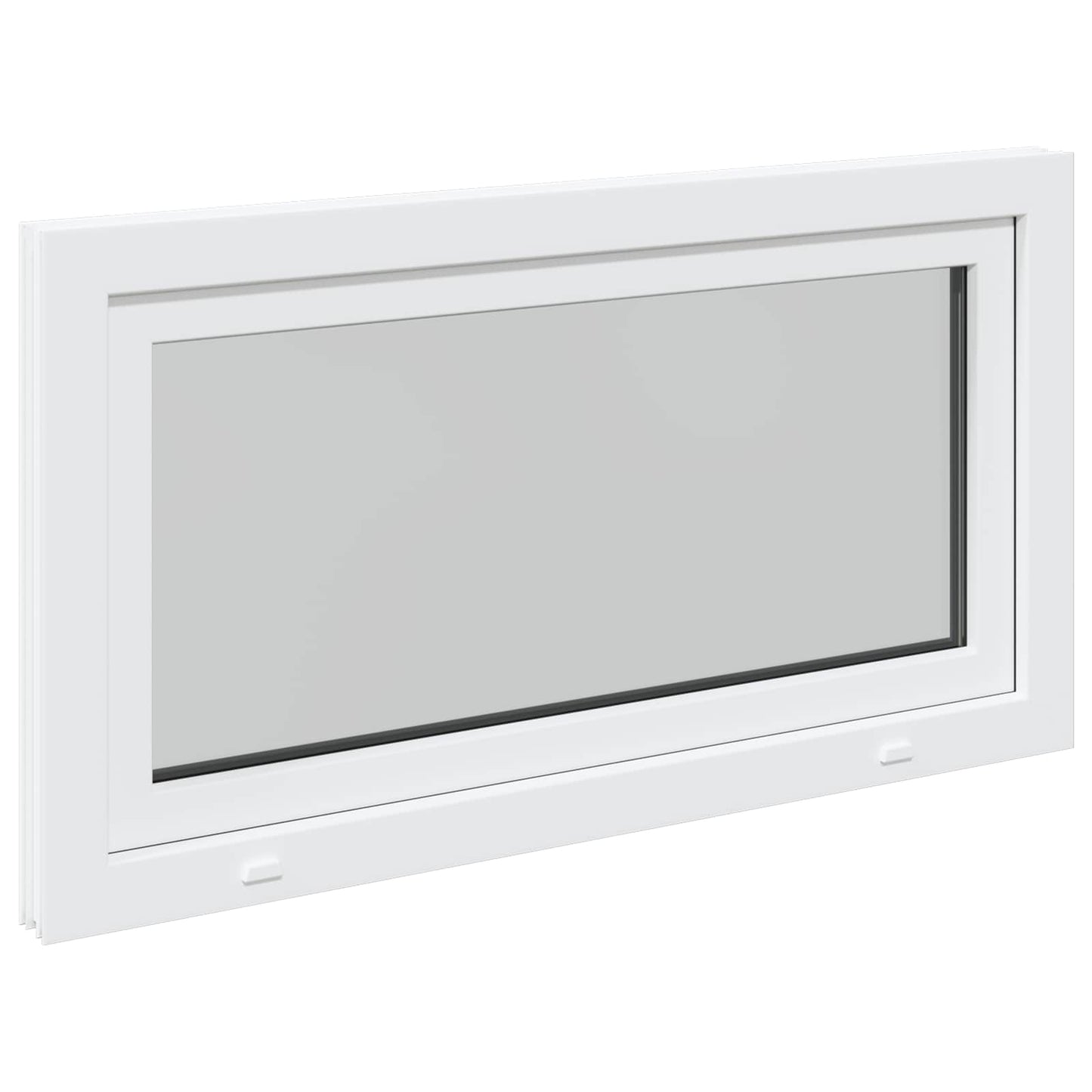 vidaXL Παράθυρο Κάτω Στρώματος RISOR 110 x 70 cm PVC και Γυαλί Λευκό