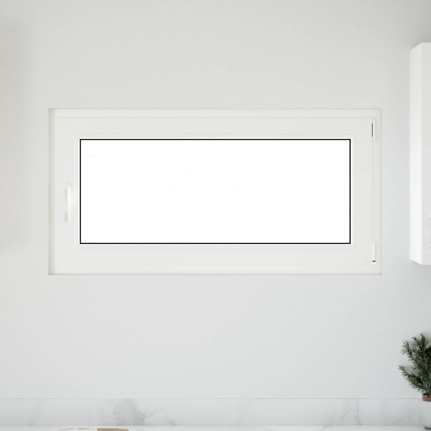 Παράθυρο Κάτω Στρώματος RISOR Λευκός 120 x 60 cm PVC και Γυαλί