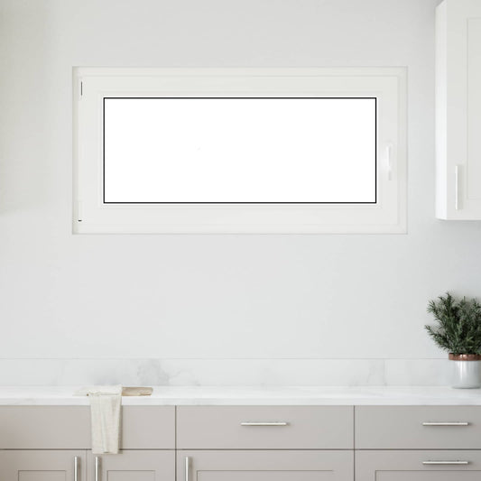 Παράθυρο Κάτω Στρώματος RISOR Λευκός 120 x 60 cm PVC και Γυαλί