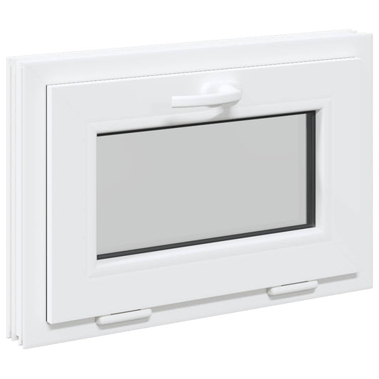 vidaXL Παράθυρο Κάτω Στρώματος RISOR 60 x 40 cm PVC και Γυαλί Λευκό