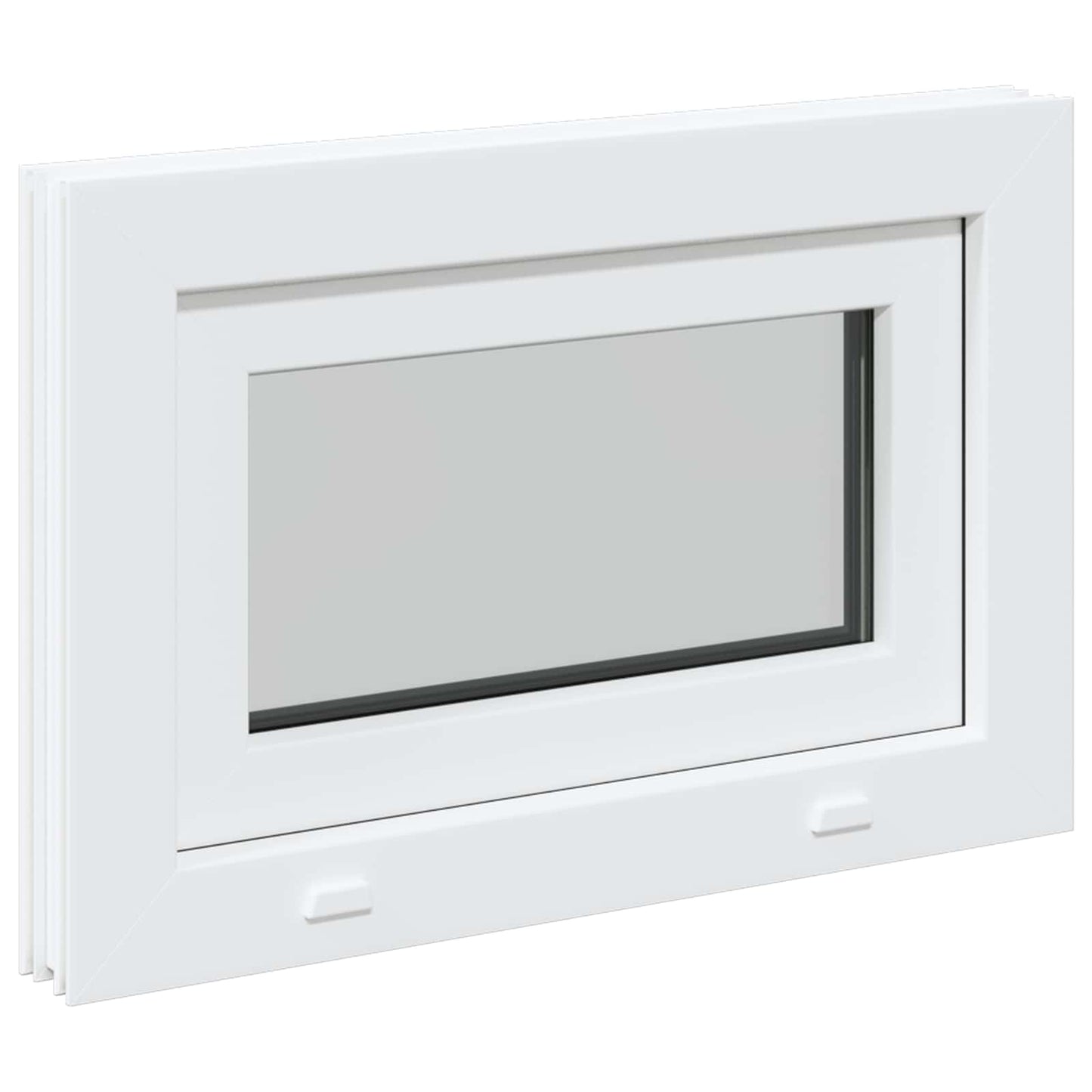 vidaXL Παράθυρο Κάτω Στρώματος RISOR 60 x 40 cm PVC και Γυαλί Λευκό