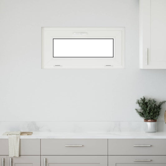 vidaXL Παράθυρο Κάτω Στρώματος RISOR 80 x 40 cm PVC και Γυαλί Λευκό