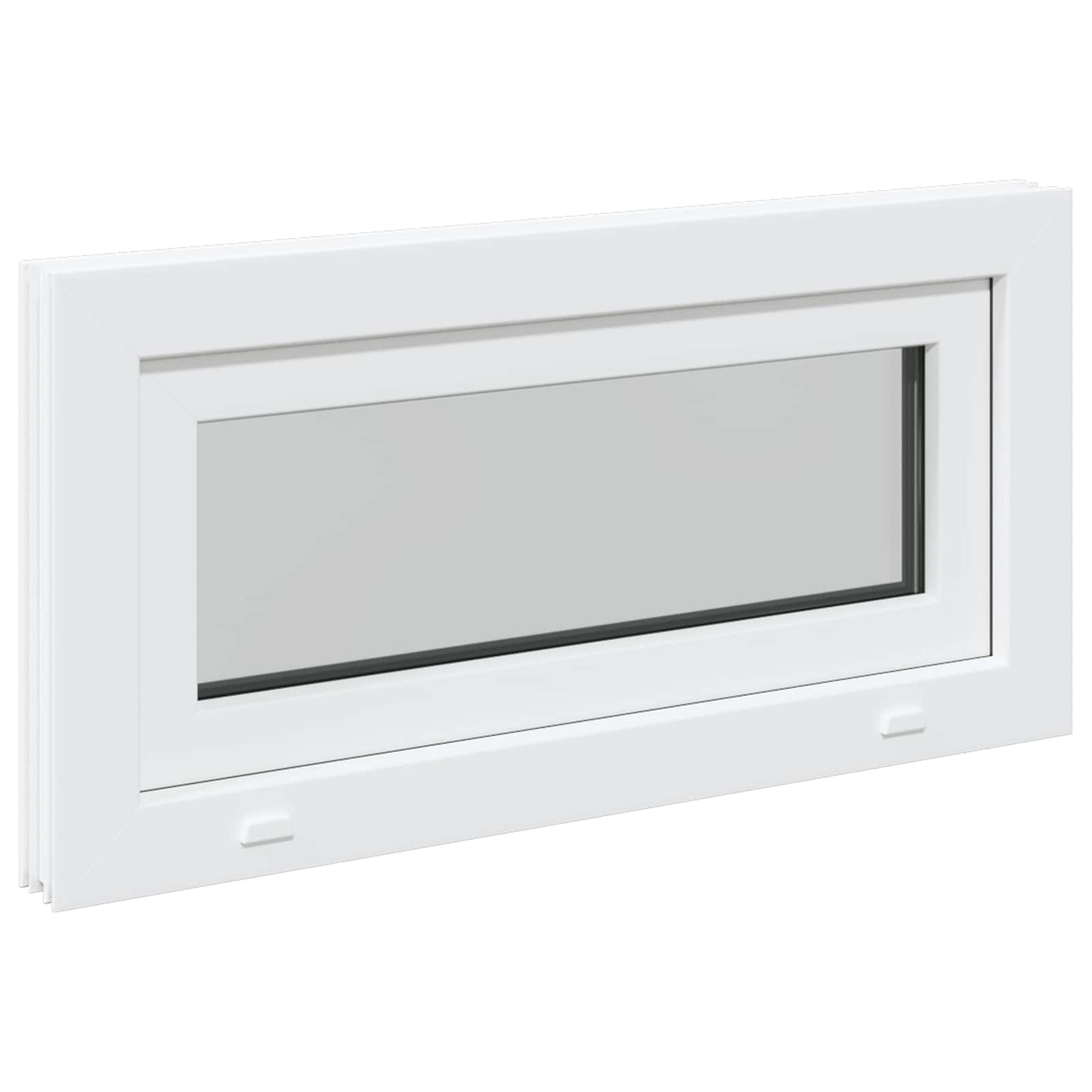vidaXL Παράθυρο Κάτω Στρώματος RISOR 80 x 40 cm PVC και Γυαλί Λευκό