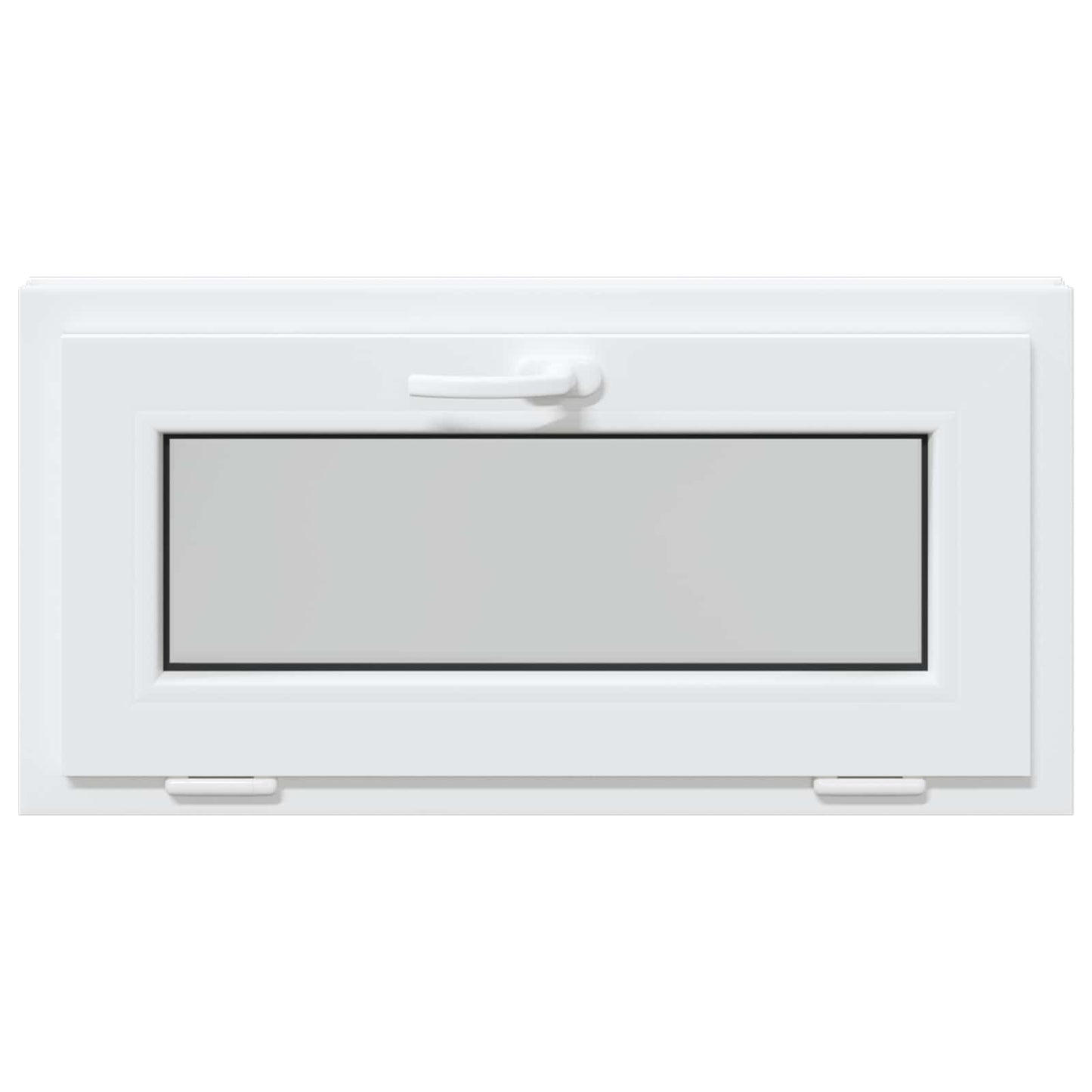 vidaXL Παράθυρο Κάτω Στρώματος RISOR 80 x 40 cm PVC και Γυαλί Λευκό