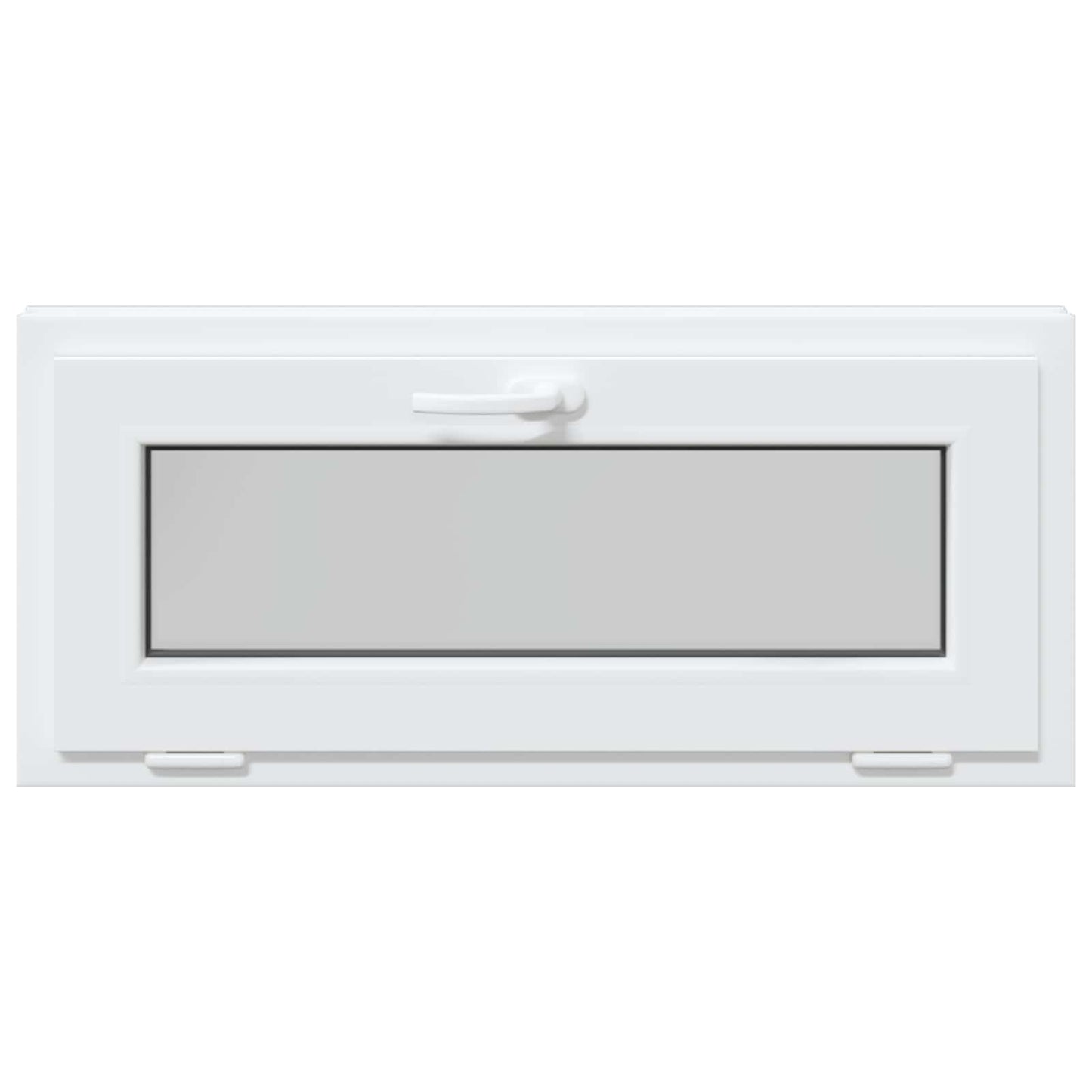 vidaXL Παράθυρο Κάτω Στρώματος RISOR 90 x 40 cm PVC και Γυαλί Λευκό
