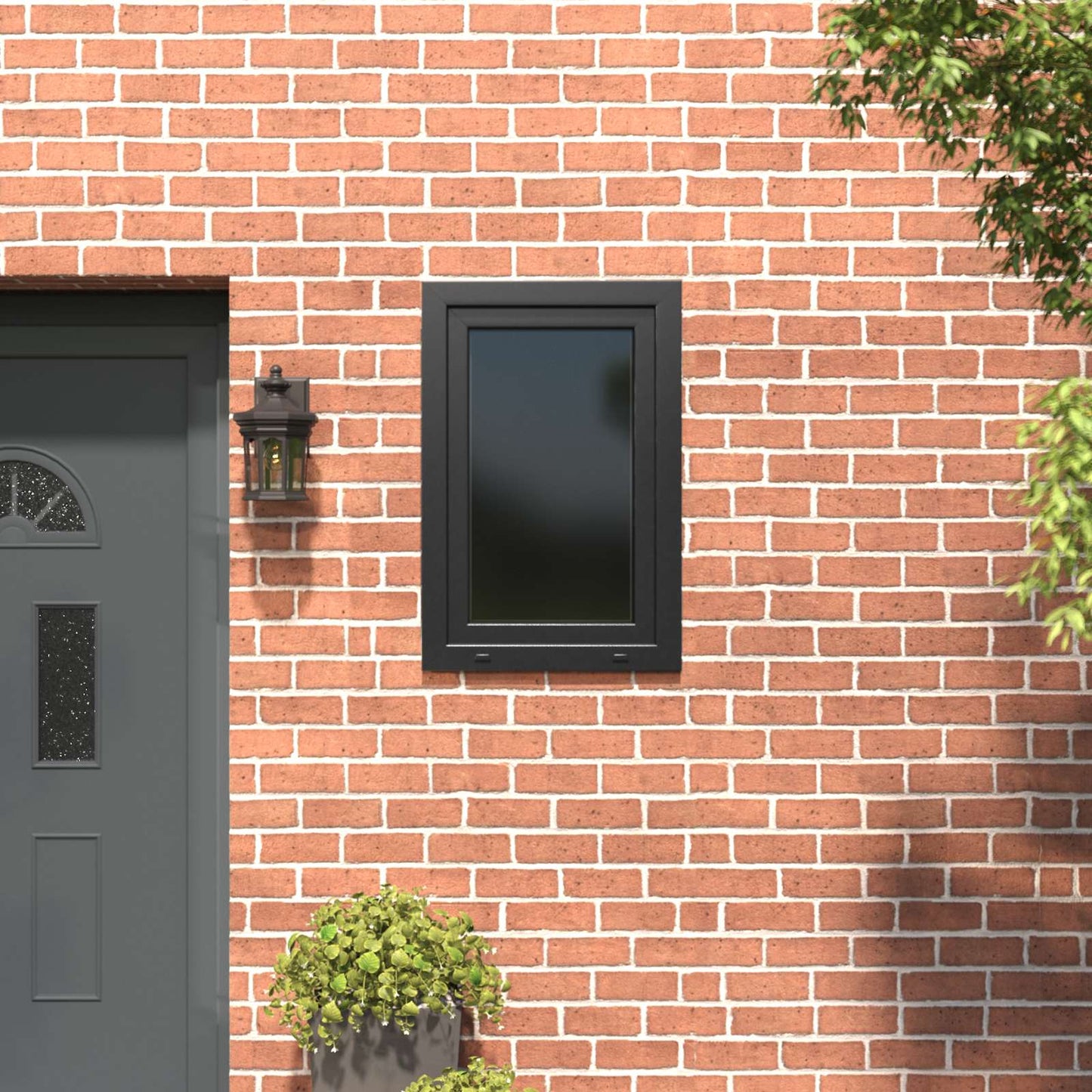 vidaXL Παράθυρο Κάτω Στρώματος RISOR 60 x 90 cm PVC και Γυαλί Ανθρακί