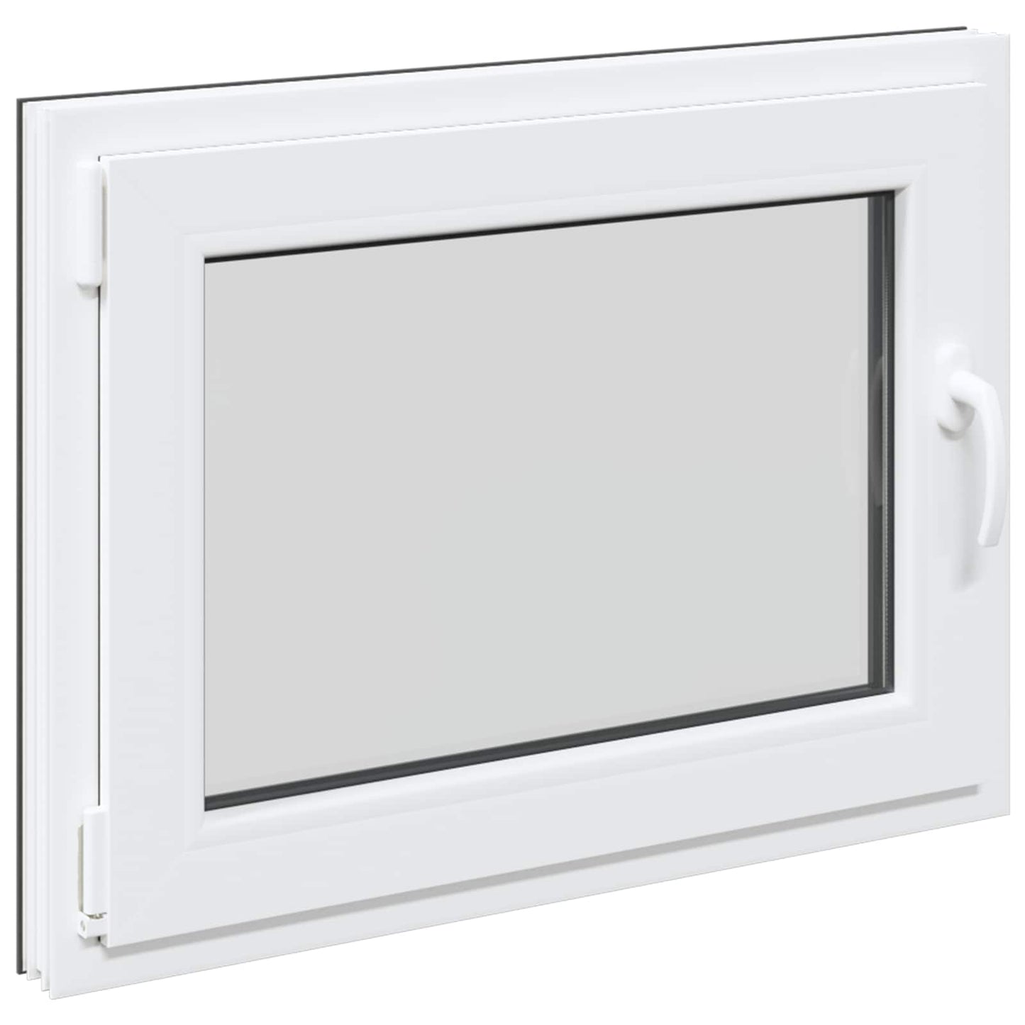 vidaXL Παράθυρο Κάτω Στρώματος RISOR 80 x 60 cm PVC και Γυαλί Ανθρακί