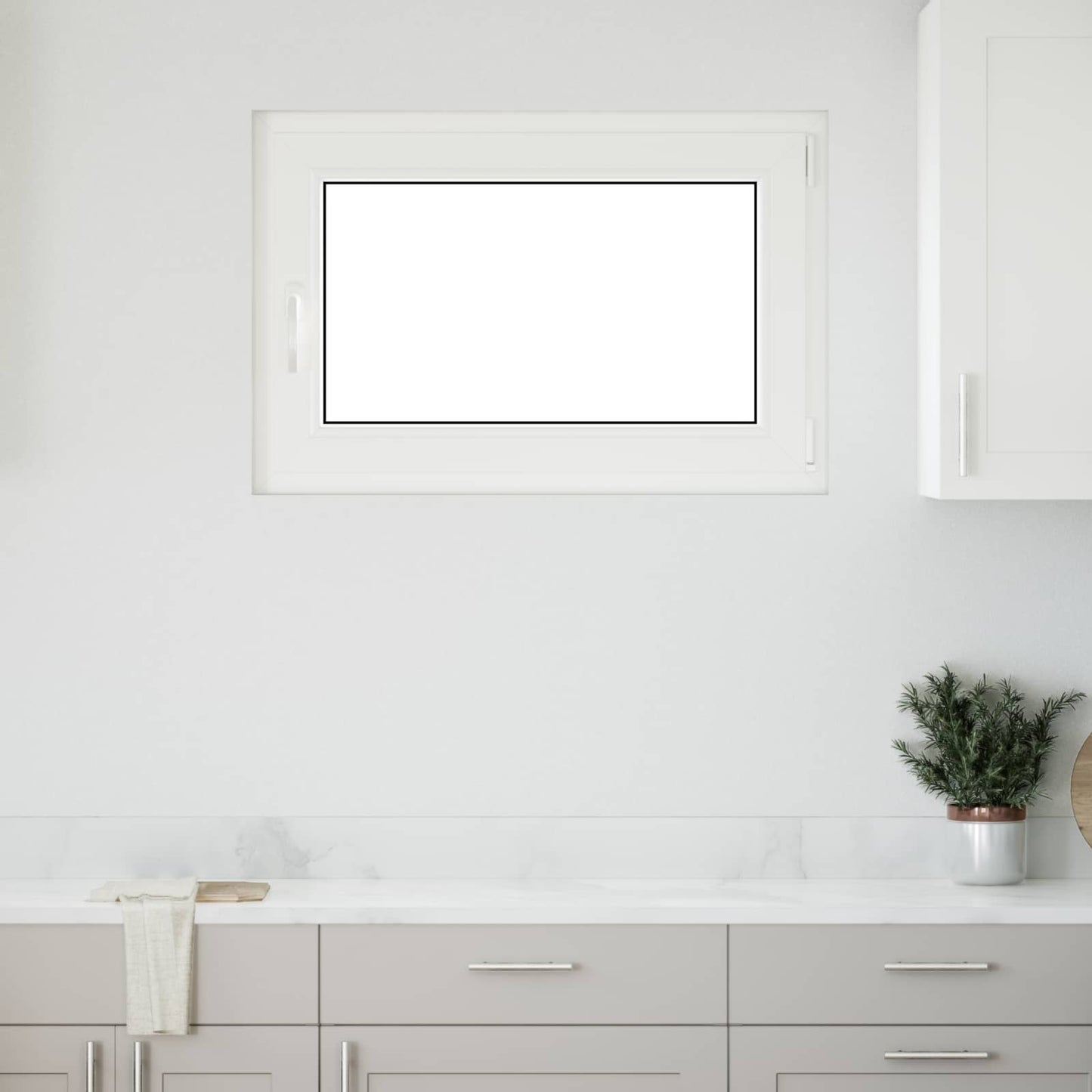 Παράθυρο Κάτω Στρώματος RISOR Ανθρακί 90 x 50 cm PVC και Γυαλί