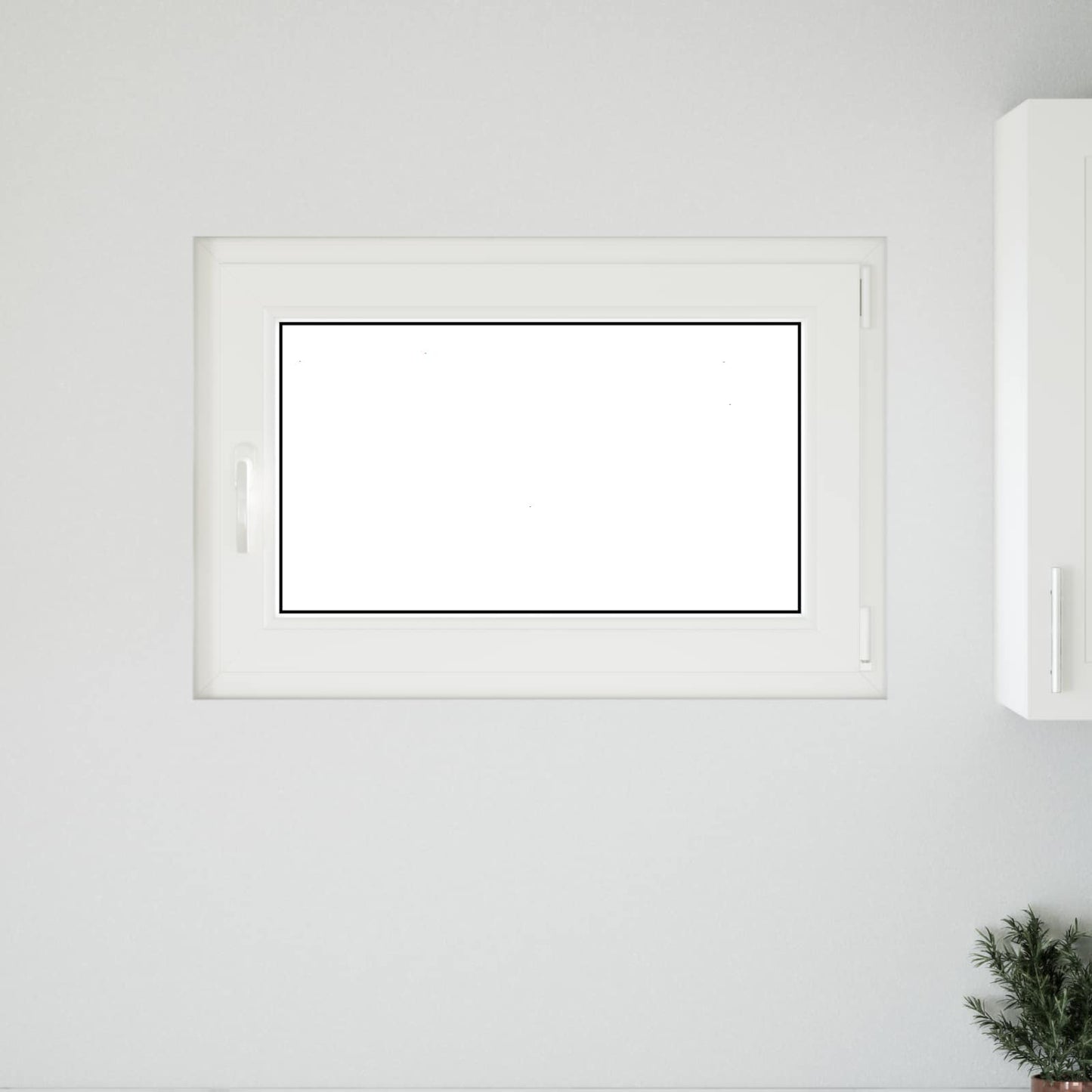 Παράθυρο Κάτω Στρώματος RISOR Ανθρακί 90 x 50 cm PVC και Γυαλί