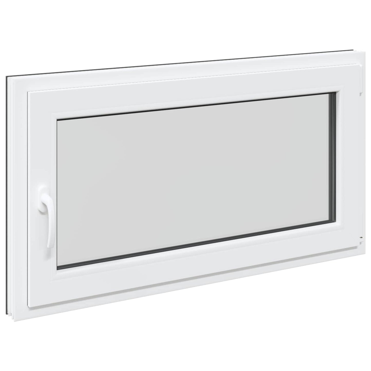 Παράθυρο Κάτω Στρώματος RISOR Ανθρακί 110 x 50 cm PVC και Γυαλί