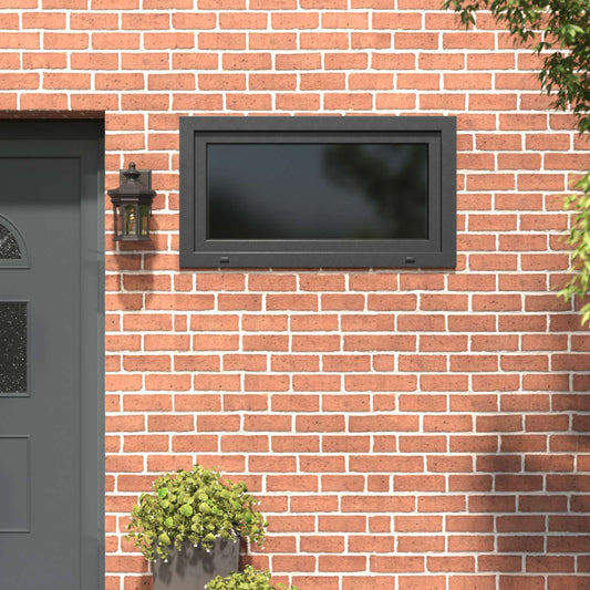 vidaXL Παράθυρο Κάτω Στρώματος RISOR 110 x 70 cm PVC και Γυαλί Ανθρακί