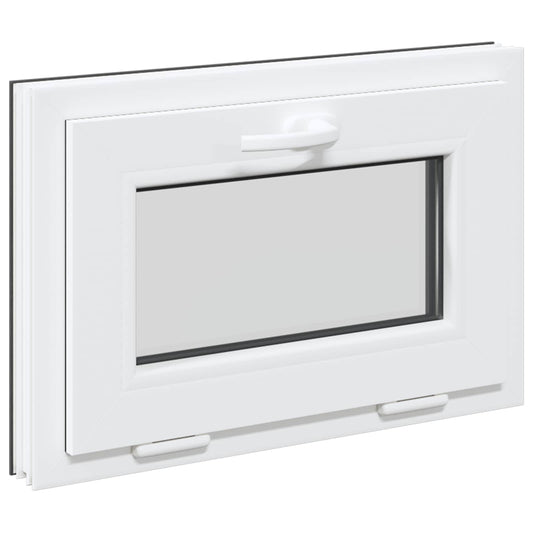 vidaXL Παράθυρο Κάτω Στρώματος RISOR 60 x 40 cm PVC και Γυαλί Ανθρακί