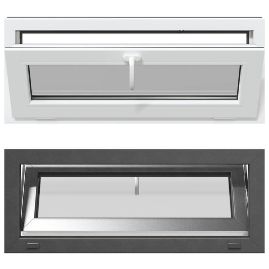 vidaXL Παράθυρο Κάτω Στρώματος RISOR 100 x 40 cm PVC και Γυαλί