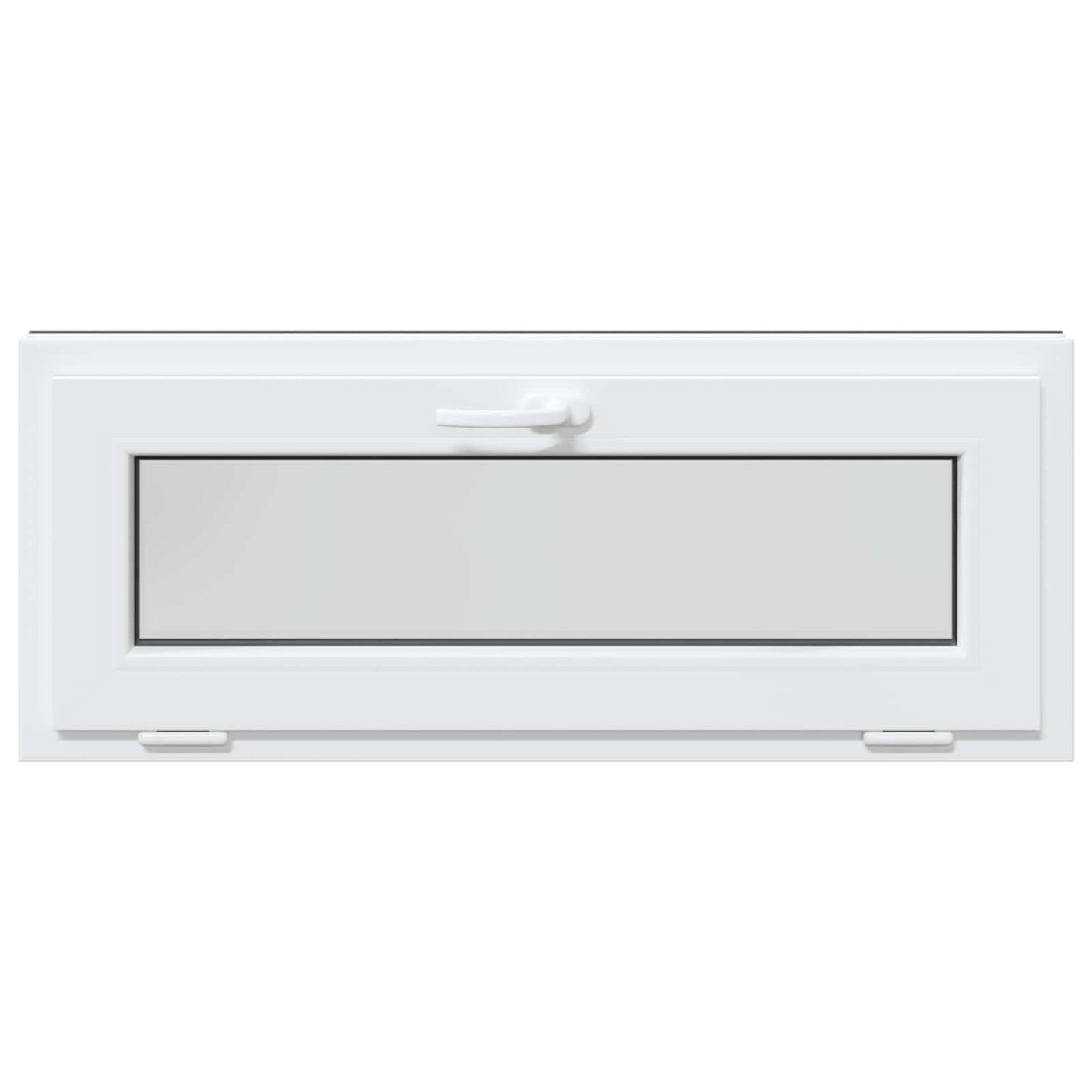 vidaXL Παράθυρο Κάτω Στρώματος RISOR 110 x 40 cm PVC και Γυαλί Ανθρακί