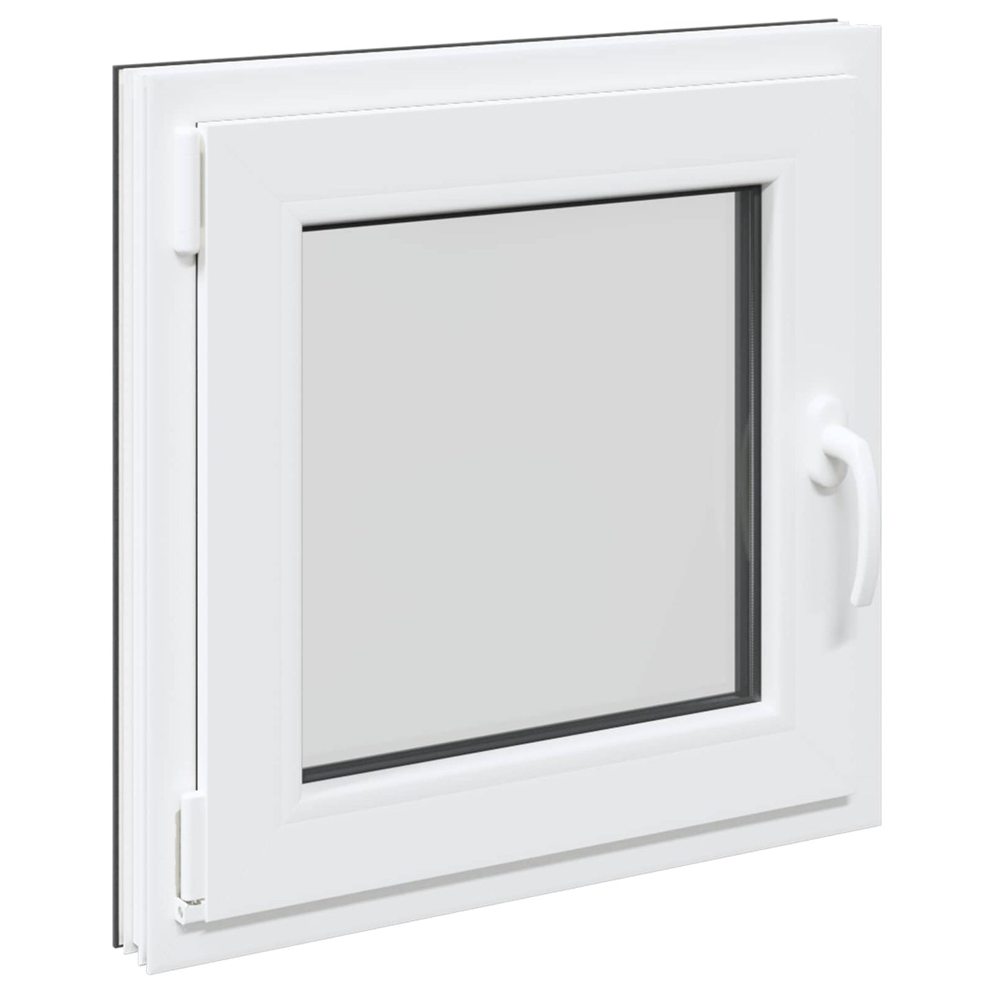 Παράθυρο Κάτω Στρώματος RISOR Ανθρακί 50 x 50 cm PVC και Γυαλί