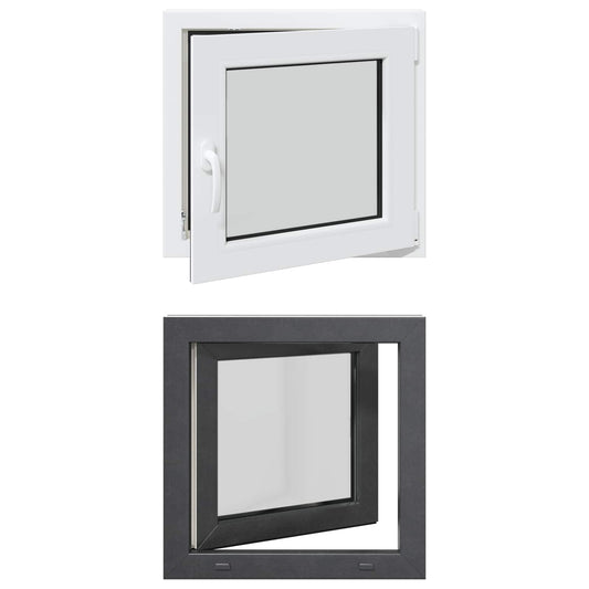 vidaXL Παράθυρο Υπογείου με Κλίση και Στροφή RISOR 60 x 60 cm