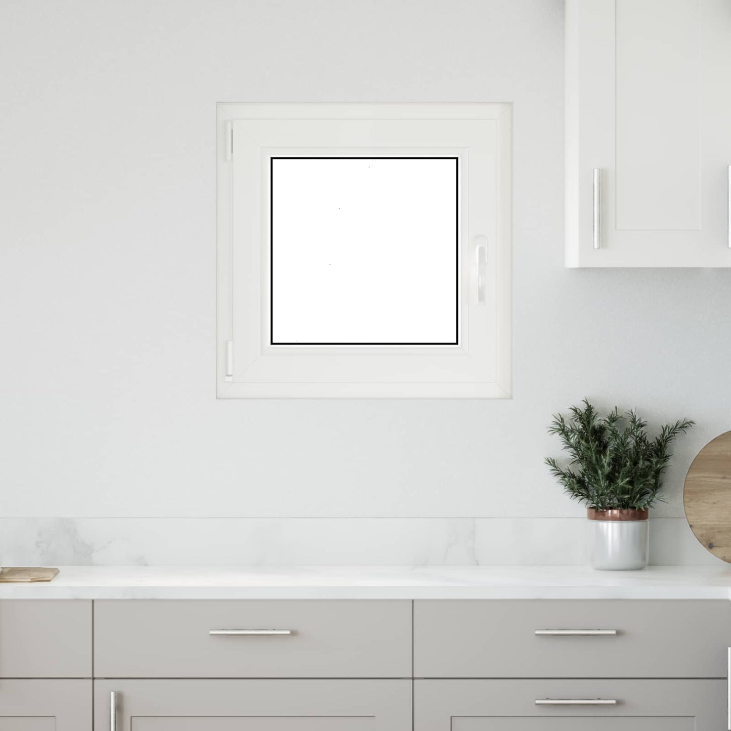 Παράθυρο Κάτω Στρώματος RISOR Ανθρακί 60 x 60 cm PVC και Γυαλί