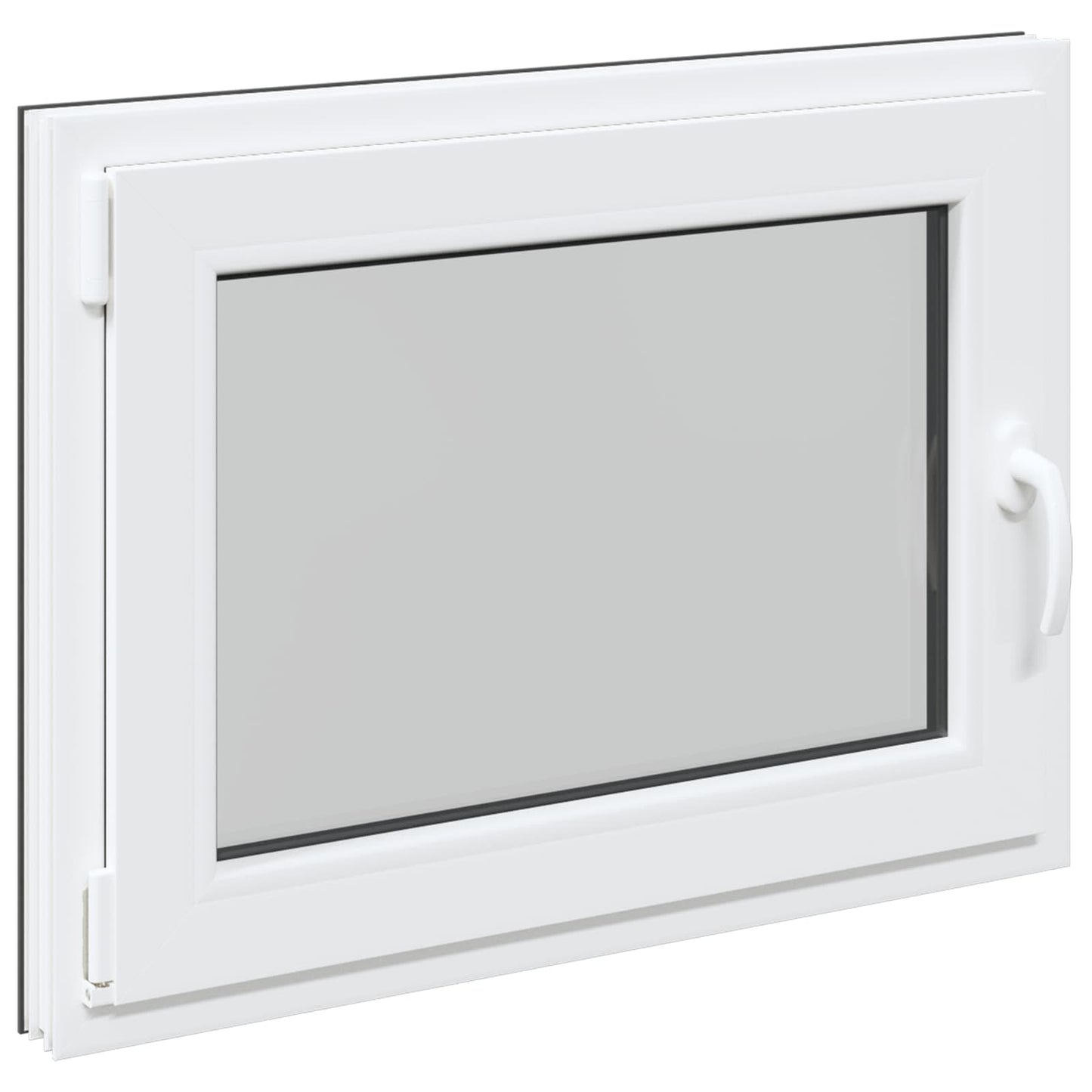 Παράθυρο Κάτω Στρώματος RISOR Ανθρακί 80 x 60 cm PVC και Γυαλί