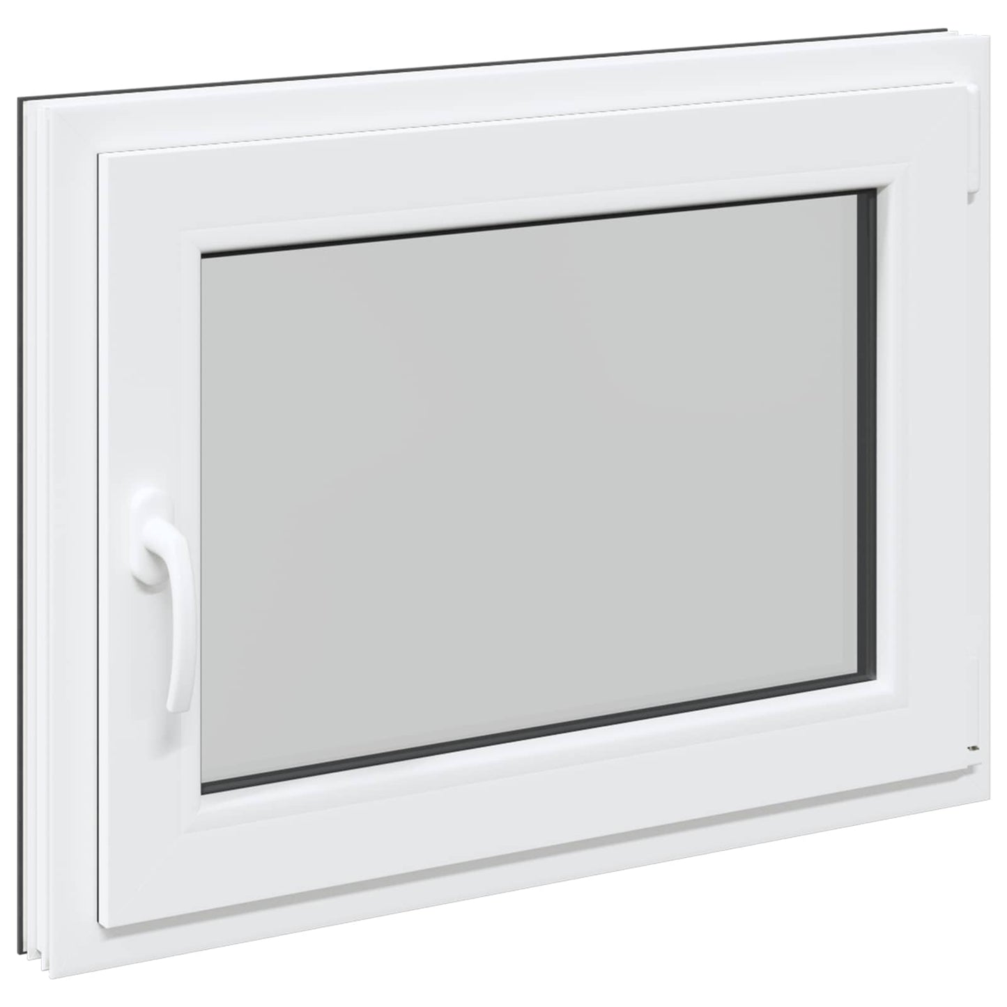 Παράθυρο Κάτω Στρώματος RISOR Ανθρακί 80 x 60 cm PVC και Γυαλί