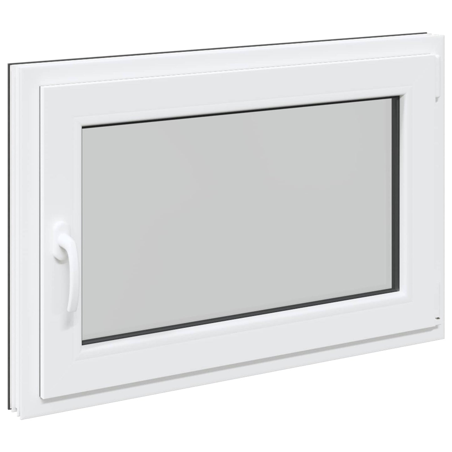 Παράθυρο Κάτω Στρώματος RISOR Ανθρακί 80 x 70 cm PVC και Γυαλί