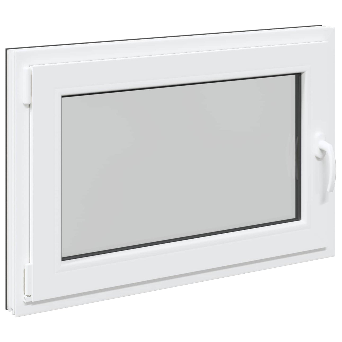Παράθυρο Κάτω Στρώματος RISOR Ανθρακί 90 x 70 cm PVC και Γυαλί