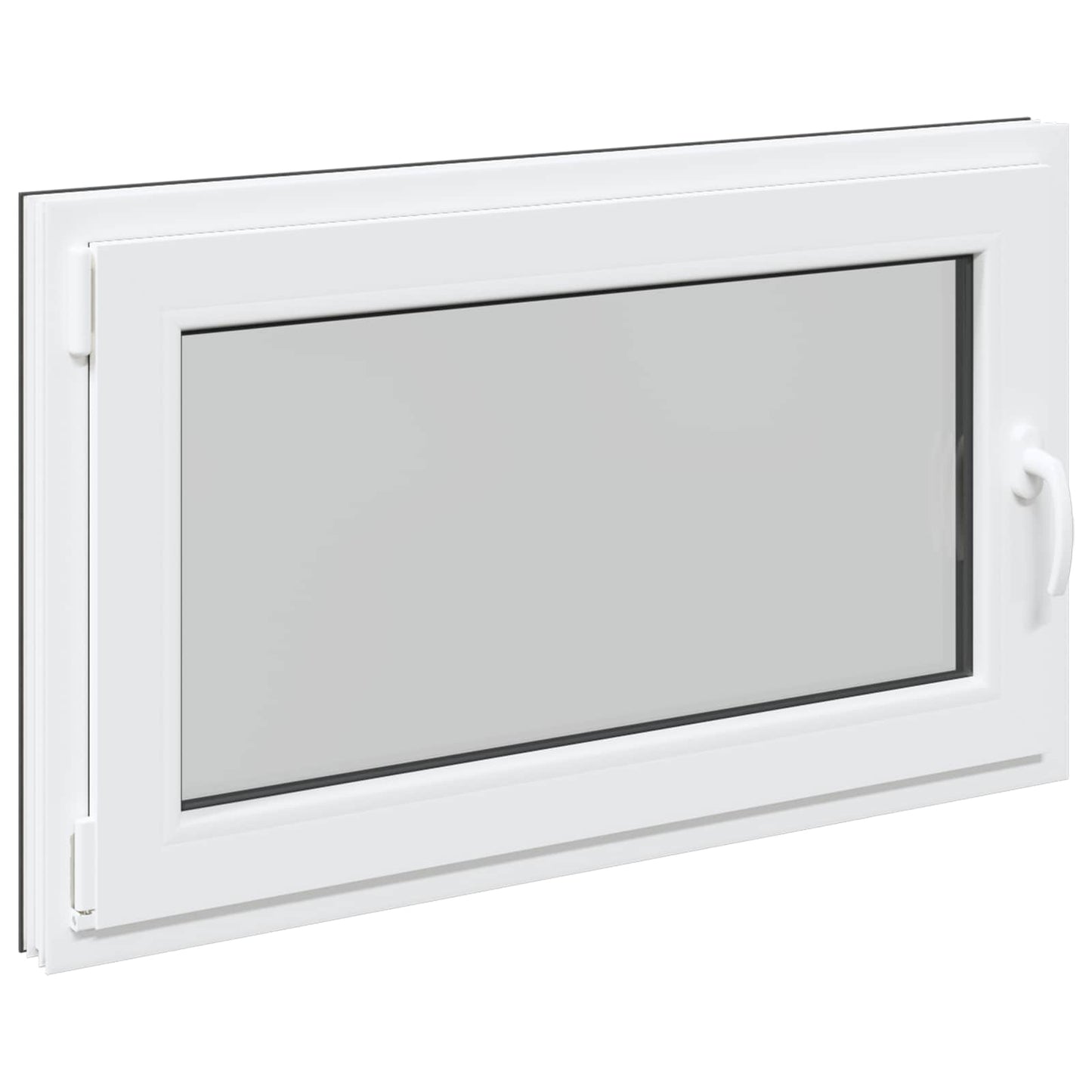 Παράθυρο Κάτω Στρώματος RISOR Ανθρακί 100 x 50 cm PVC και Γυαλί