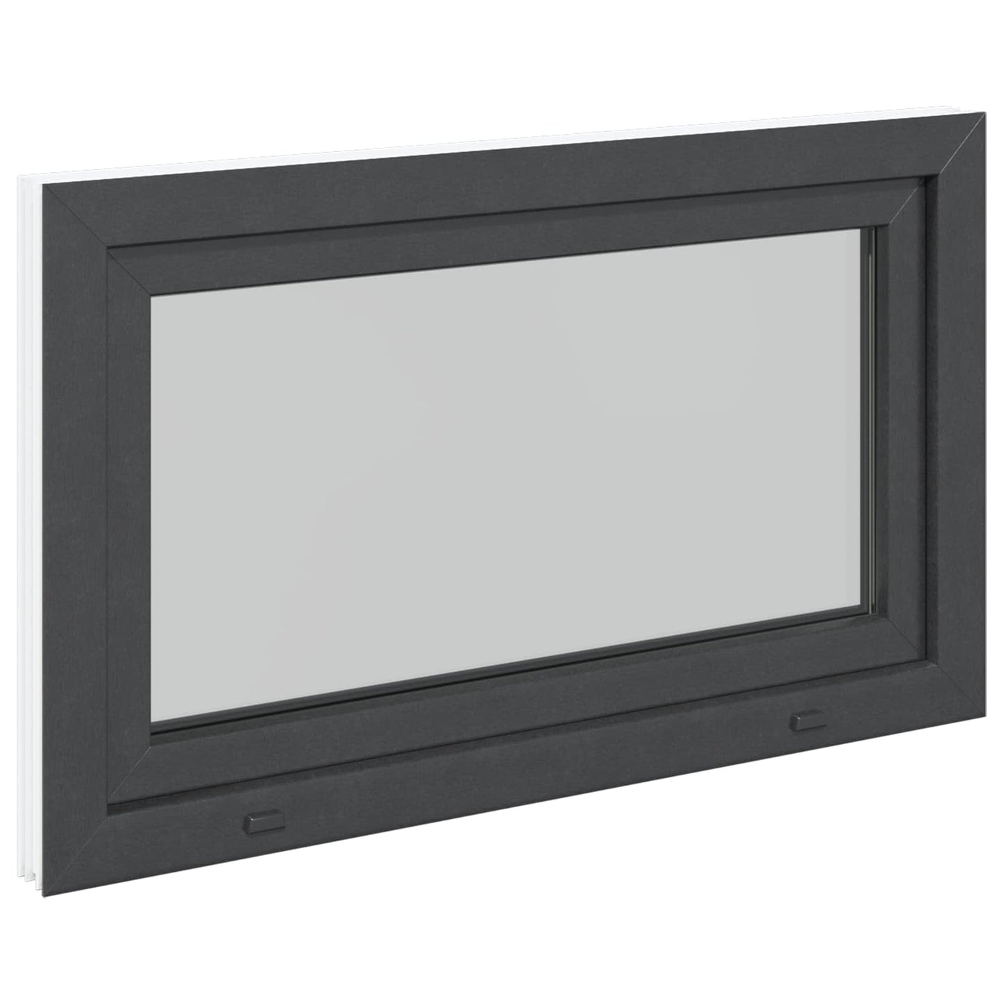Παράθυρο Κάτω Στρώματος RISOR Ανθρακί 100 x 70 cm PVC και Γυαλί