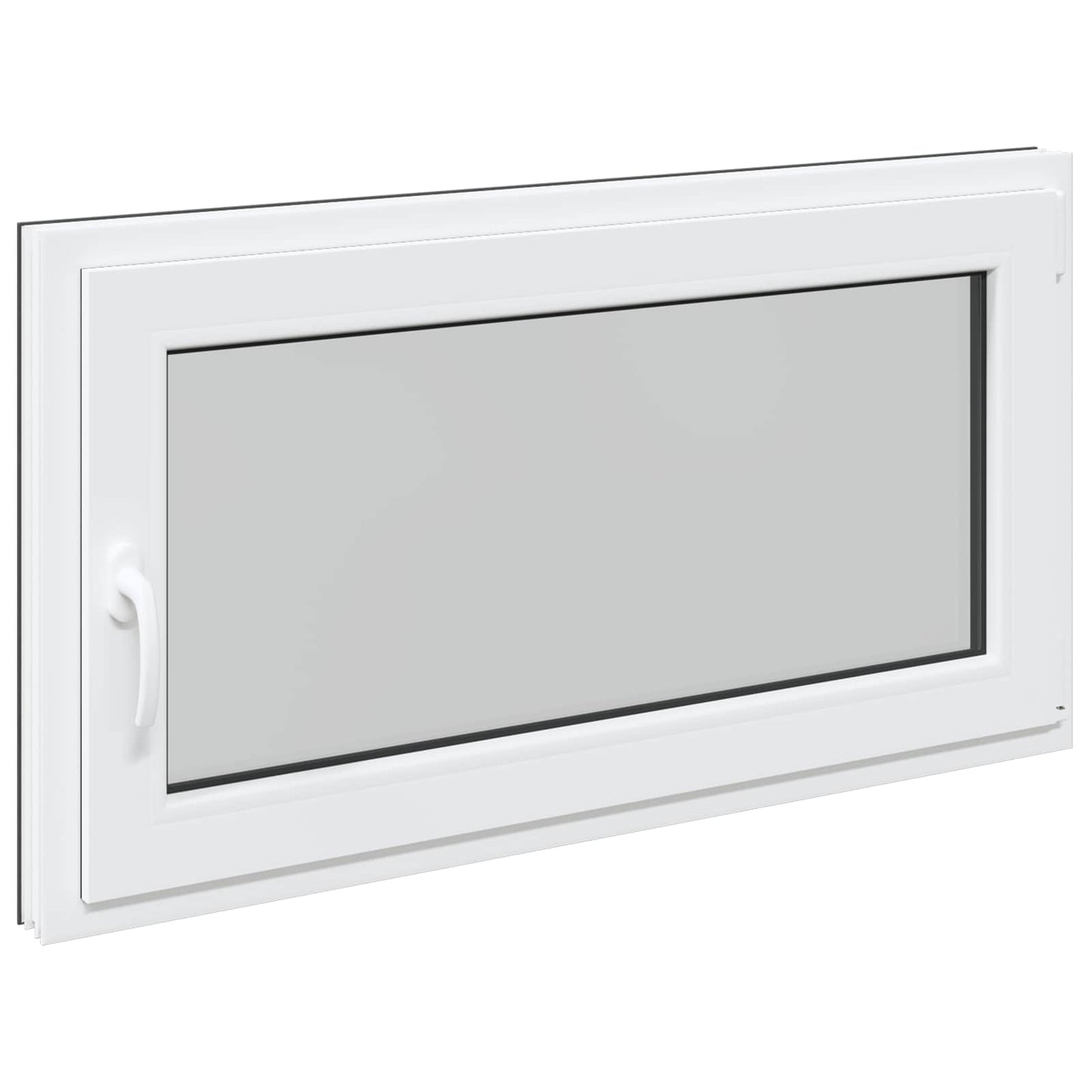 Παράθυρο Κάτω Στρώματος RISOR Ανθρακί 110 x 50 cm PVC και Γυαλί